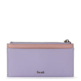 The Sak Neva Large Card Wallet - Leather - Orchid Block