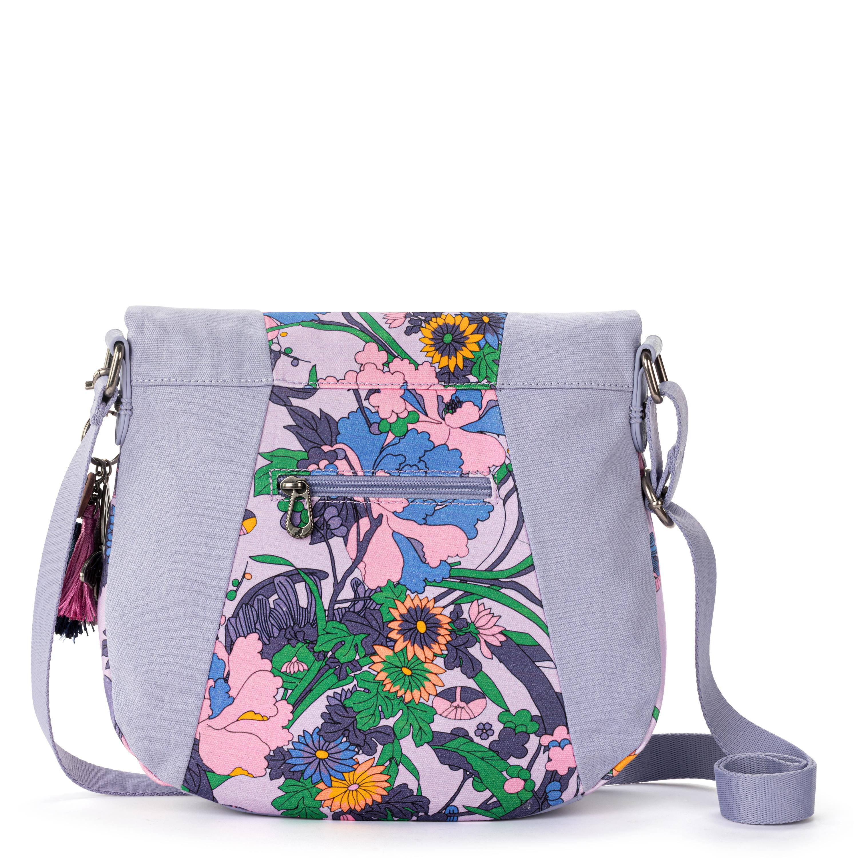 Sakroots Foldover Crossbody - Canvas - Orchid Flower Power
