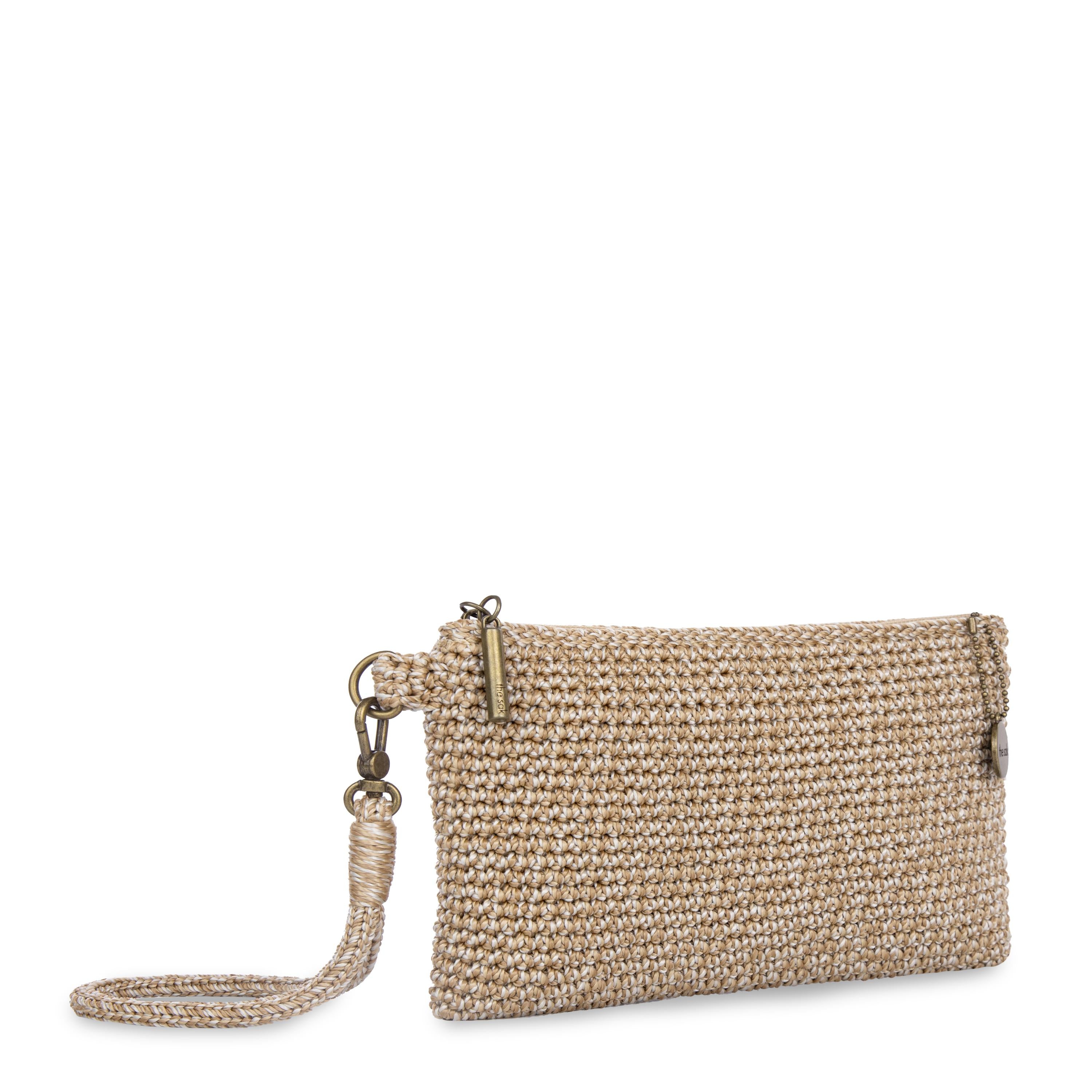The Sak Vita Wristlet - Hand Crochet - Bamboo Static