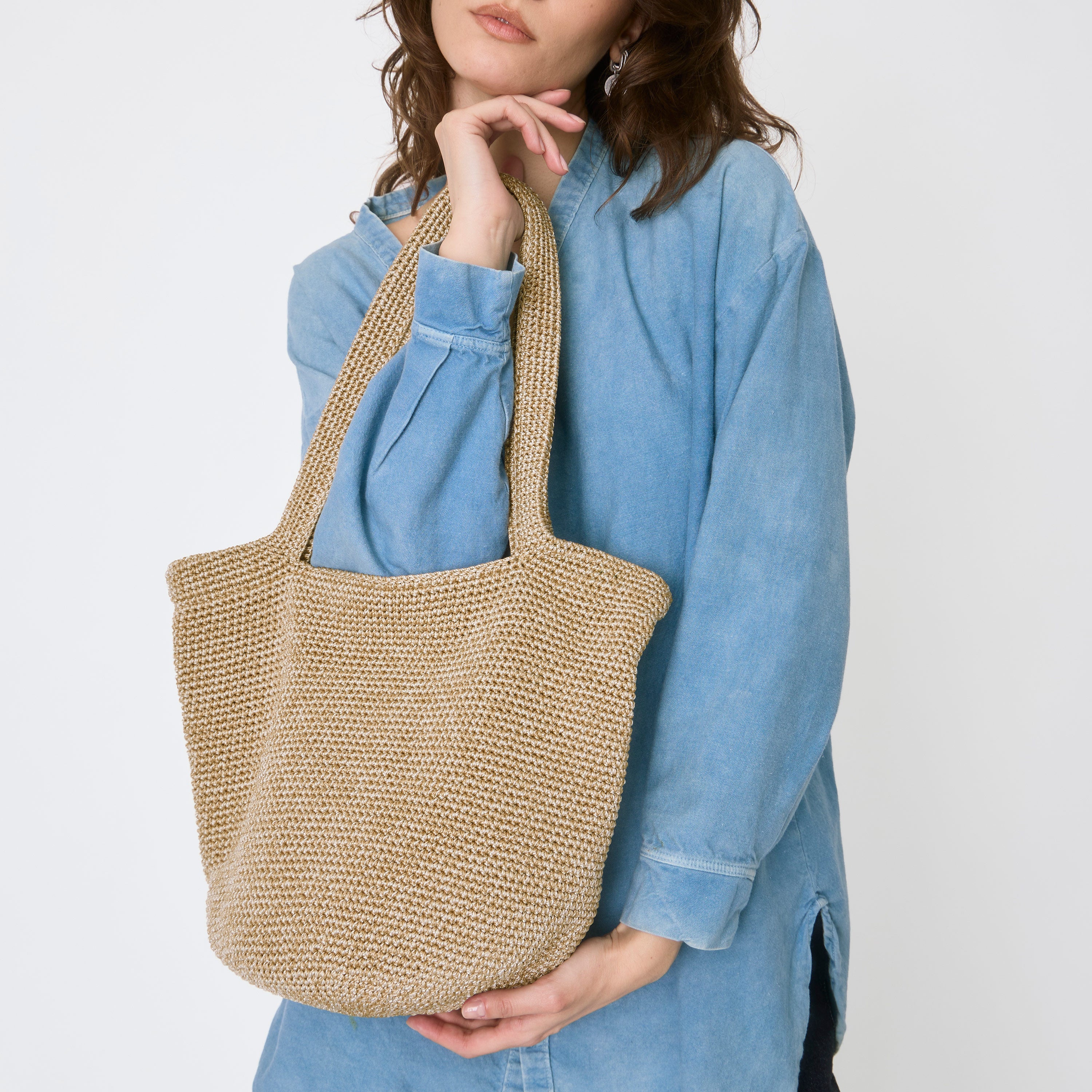 The Sak 120 Hobo - Hand Crochet - Bamboo Static