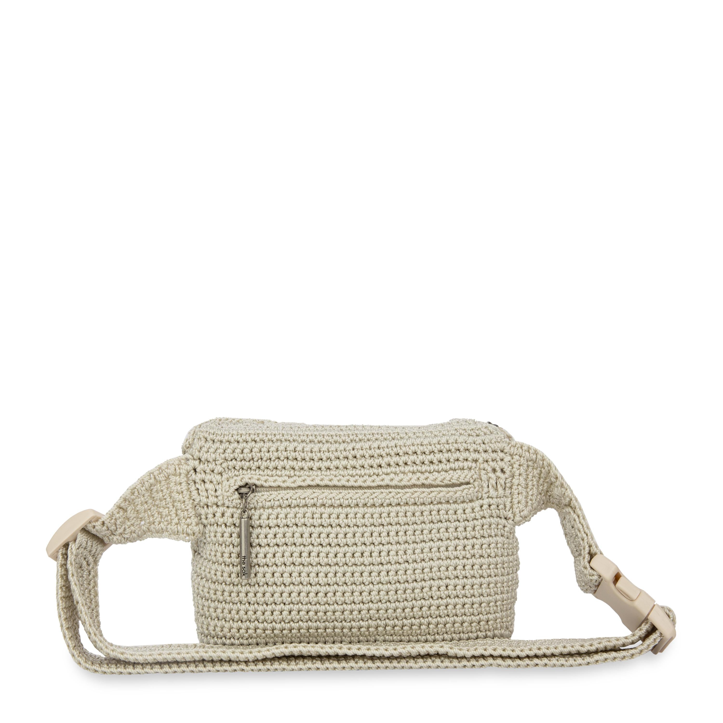 The Sak Caraway Small Belt Bag - Hand Crochet - Natural Medallion