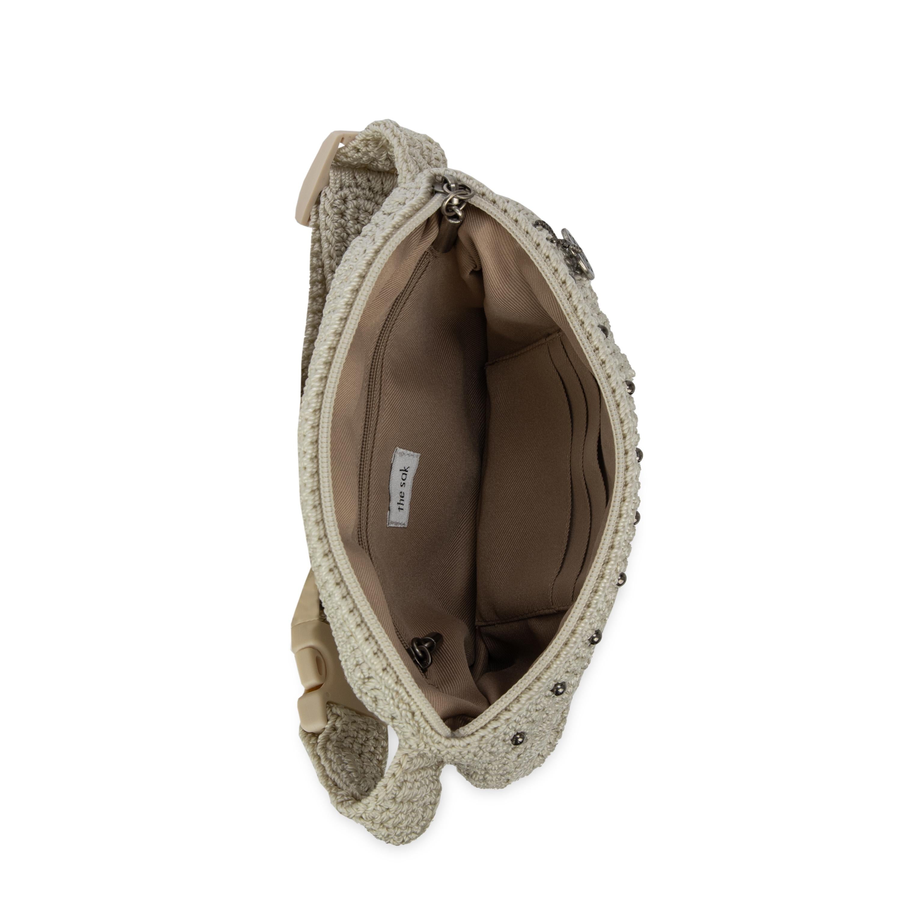 The Sak Caraway Small Belt Bag - Hand Crochet - Natural Medallion