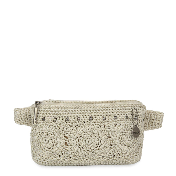 Caraway Small Belt Bag in Natural Medallion Crochet – The Sak