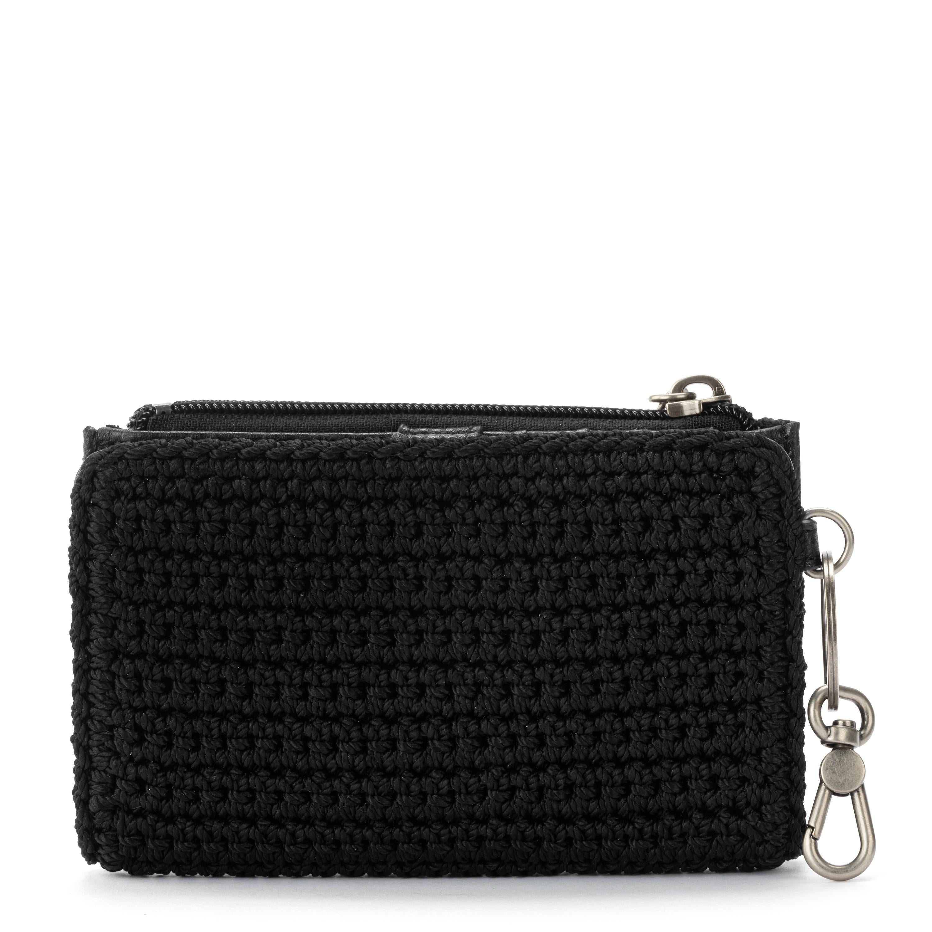 The Sak Encino Essential Wallet - Hand Crochet - Black