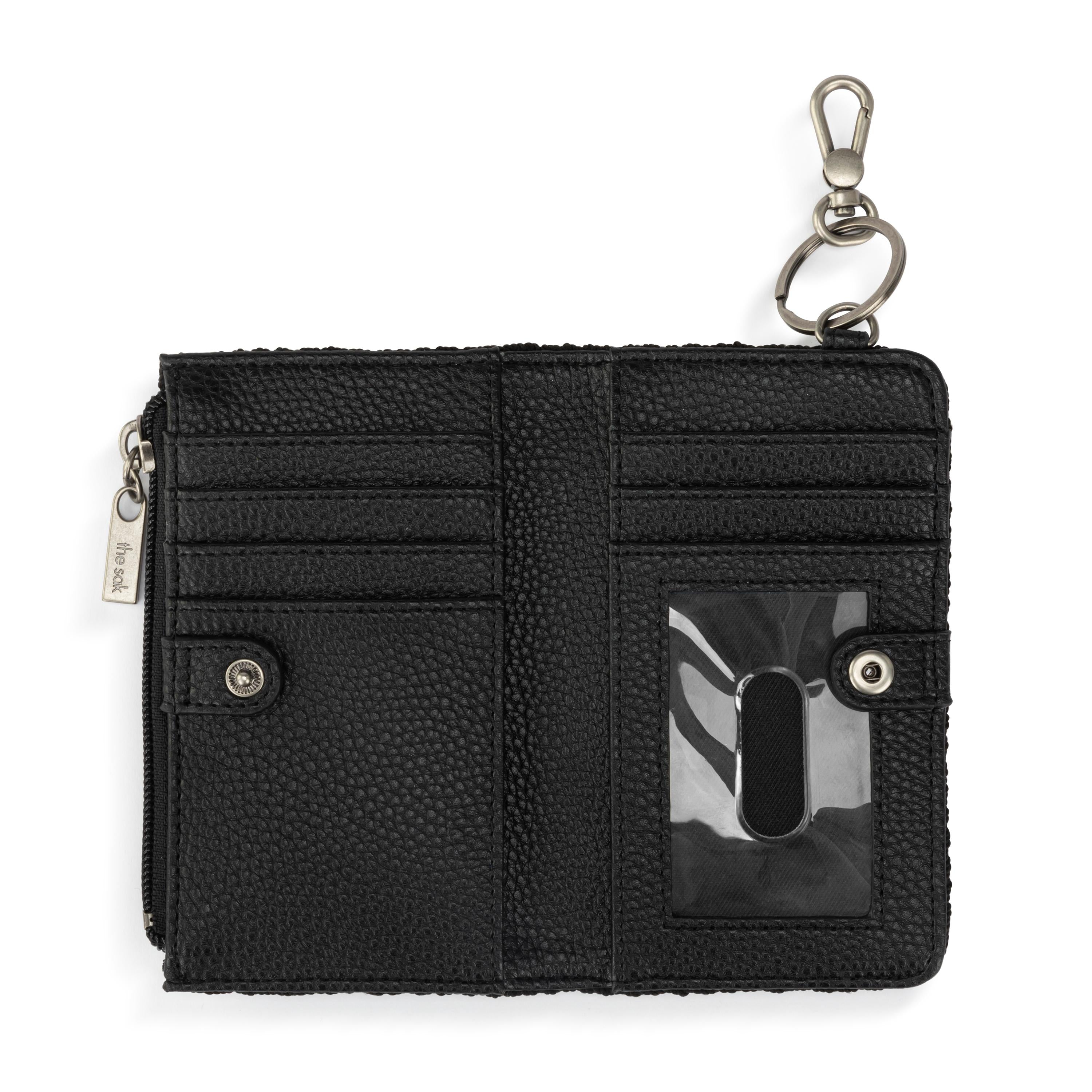The Sak Encino Essential Wallet - Hand Crochet - Black