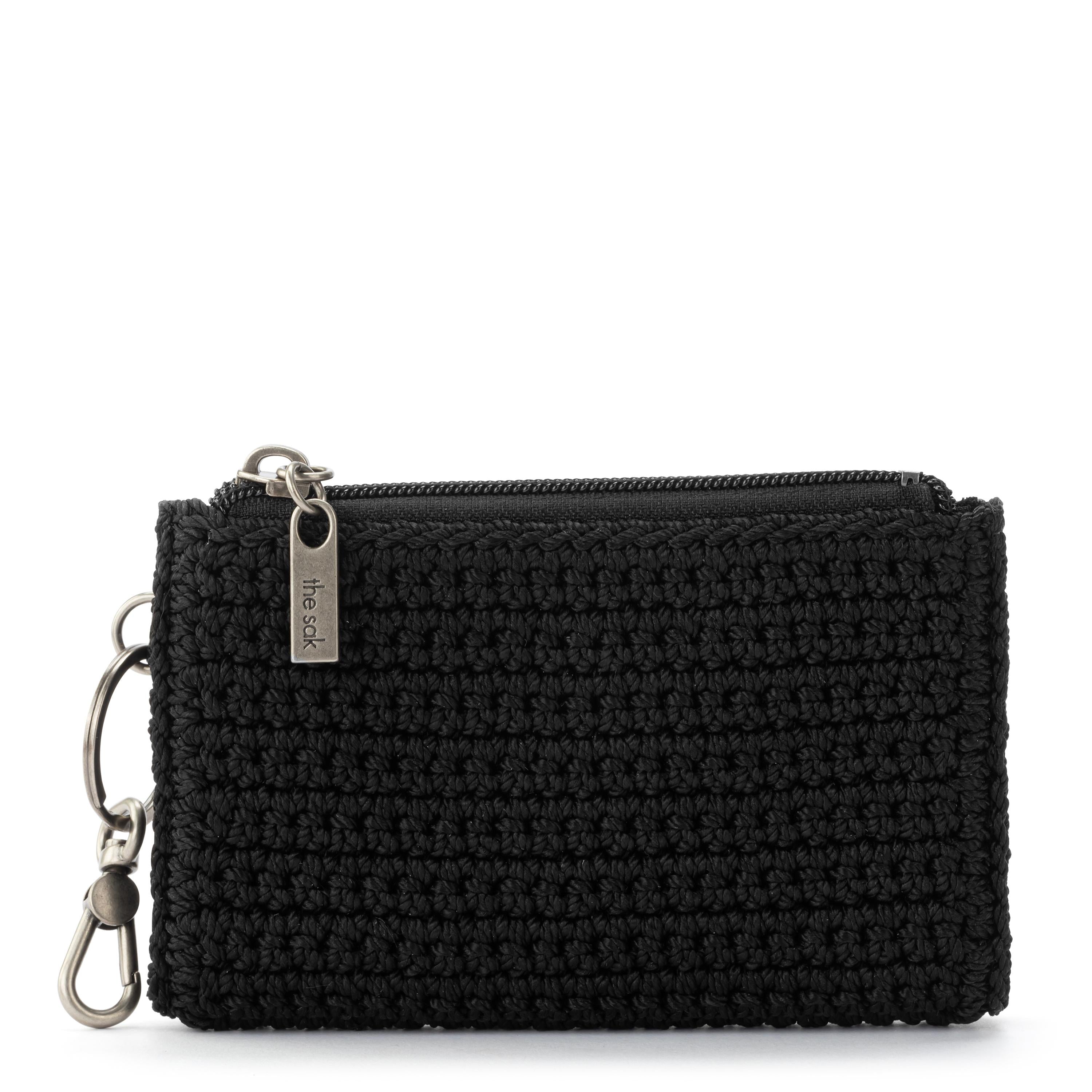 The Sak Encino Essential Wallet - Hand Crochet - Black