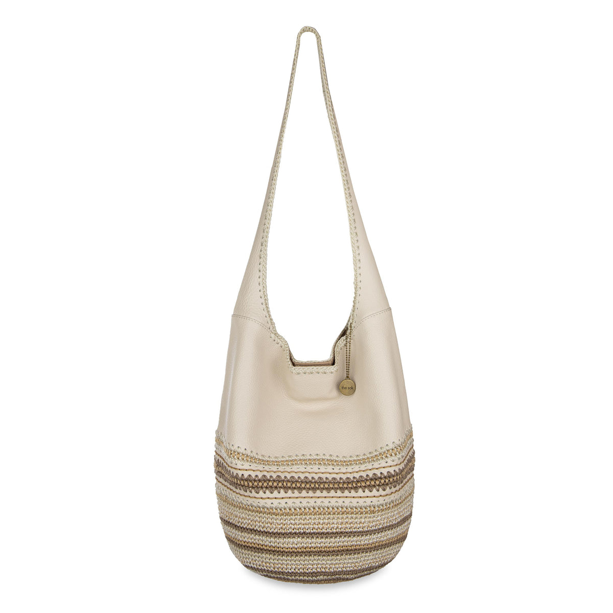 120 Hobo Bag in Stone Neutral Seminyak Leather