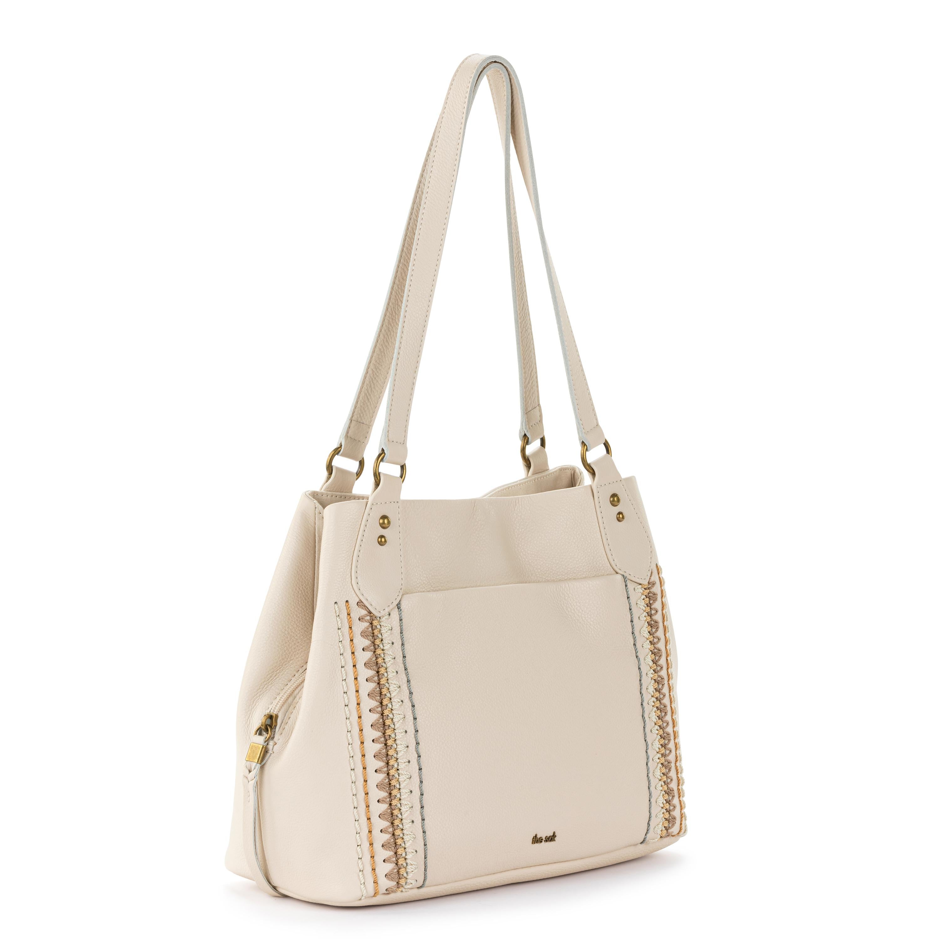 The Sak Melrose Satchel - Leather - Stone Neutral Seminyak