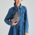 The Sak Tess Shoulder Bag - Leather - Dark Silver