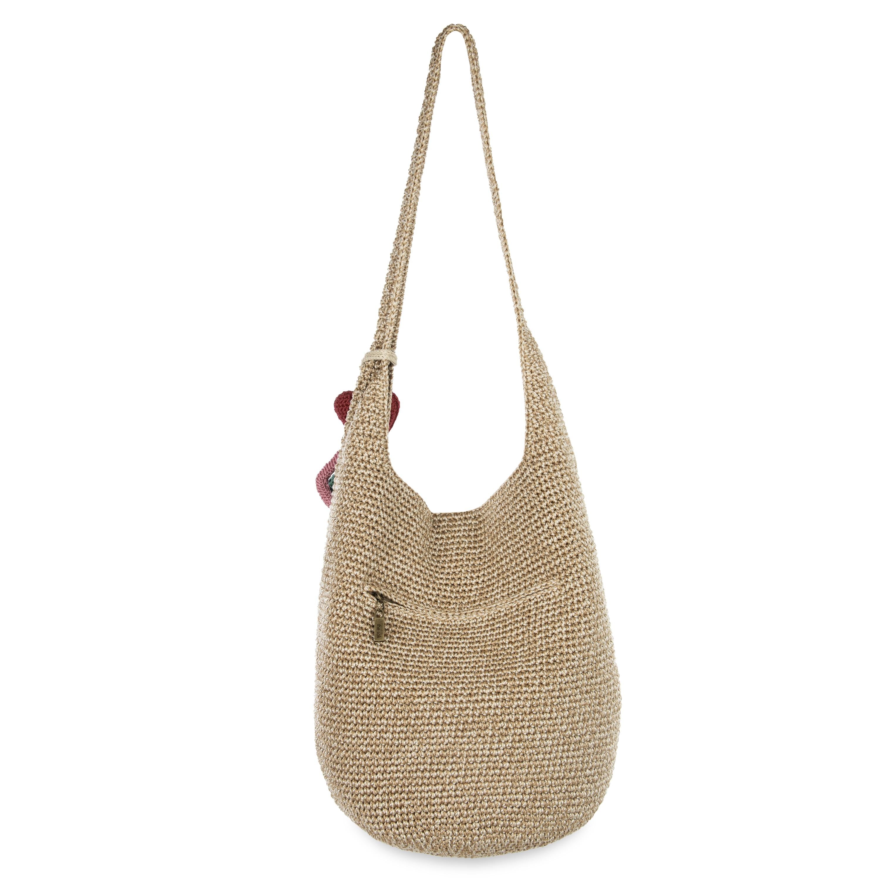 The Sak 120 Hobo - Hand Crochet - Bamboo Static Peace Love