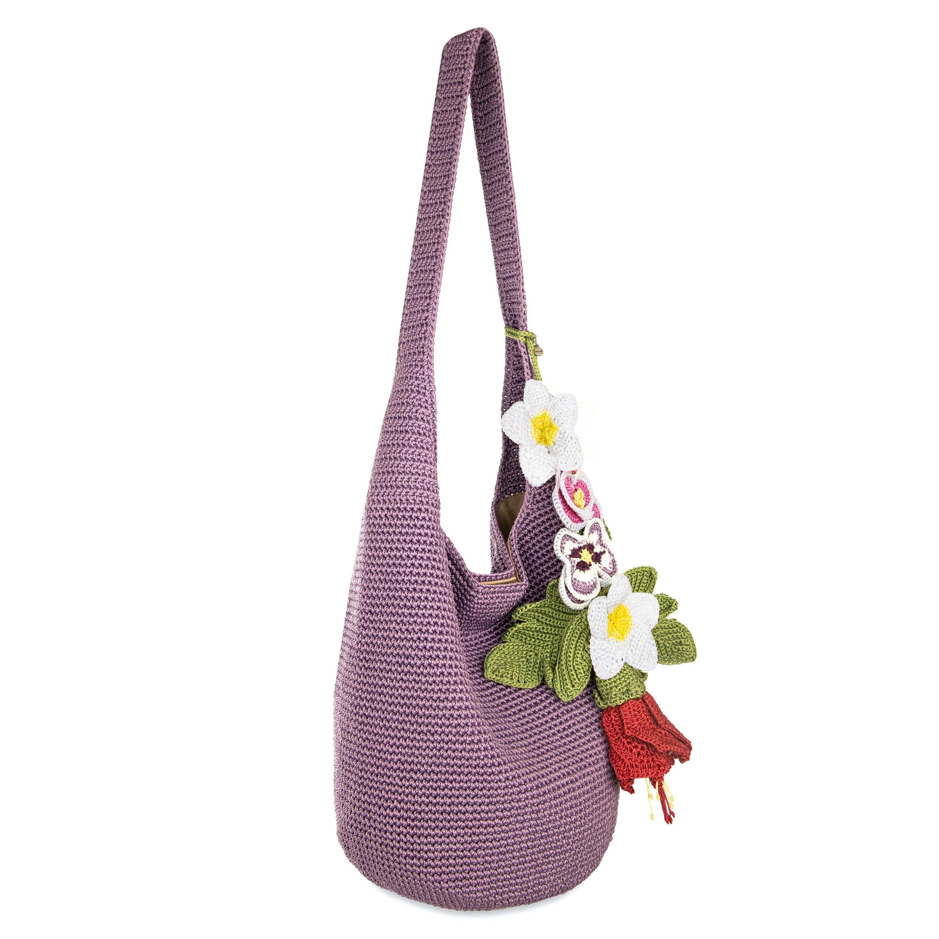 The Sak 120 Hobo - Hand Crochet - Heather Flowers