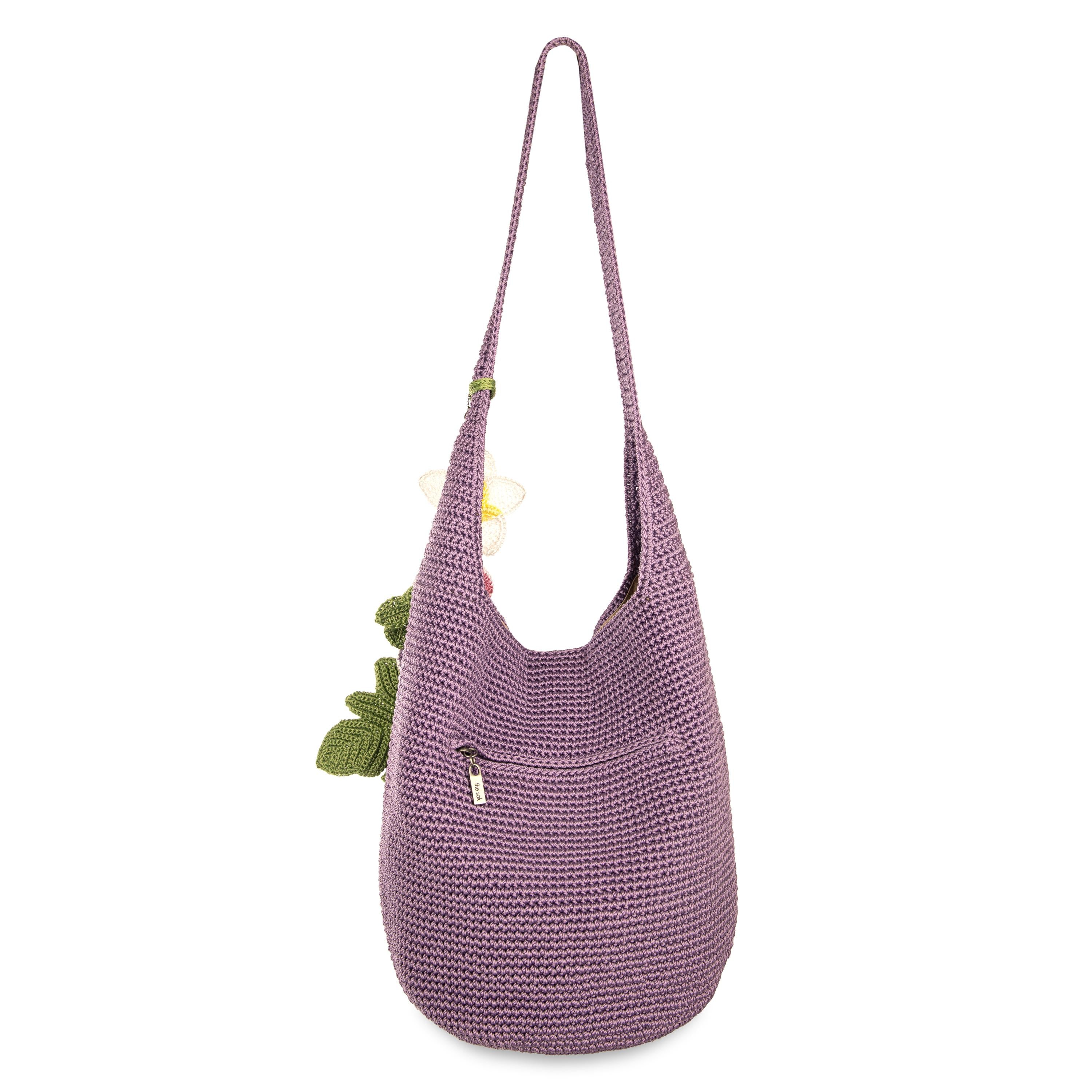 The Sak 120 Hobo - Hand Crochet - Heather Flowers