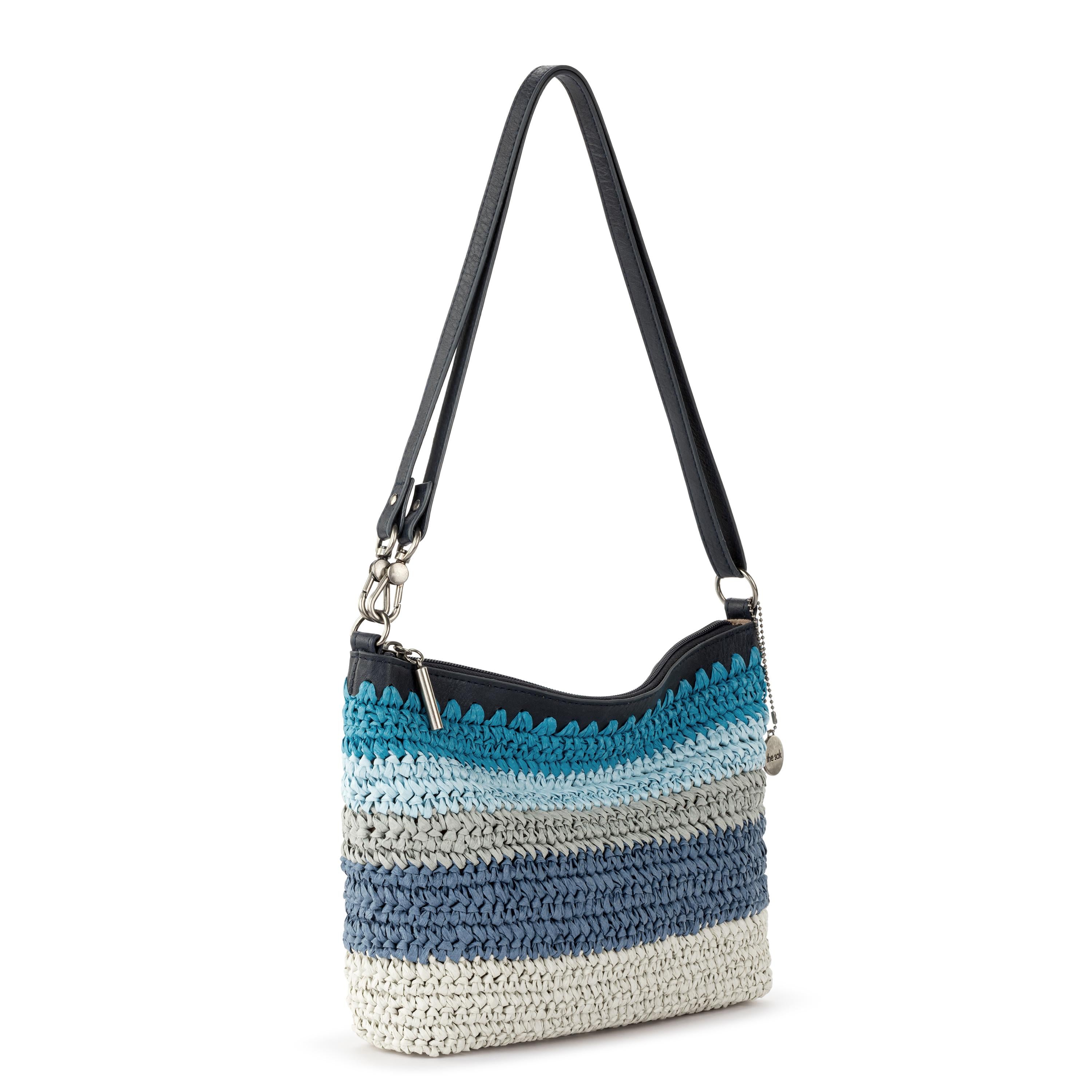 The Sak Lumi Crossbody - Straw - Ocean Stripe