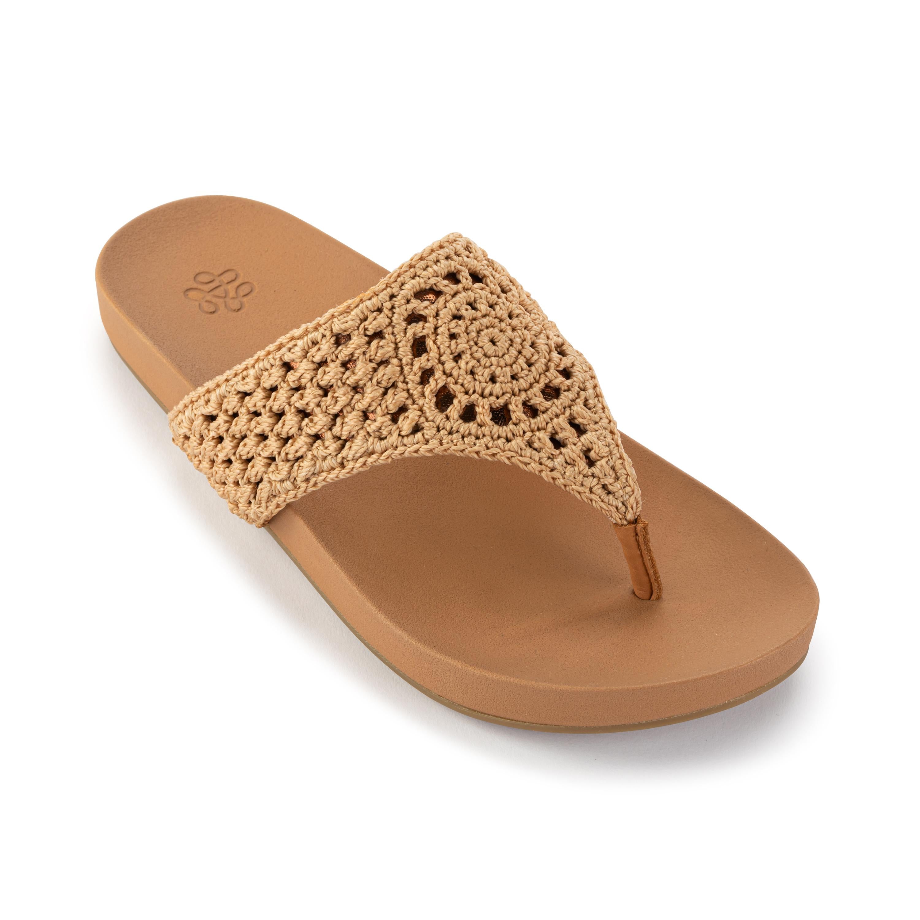 The Sak Everly Sandal - Hand Crochet - Bamboo Medallion