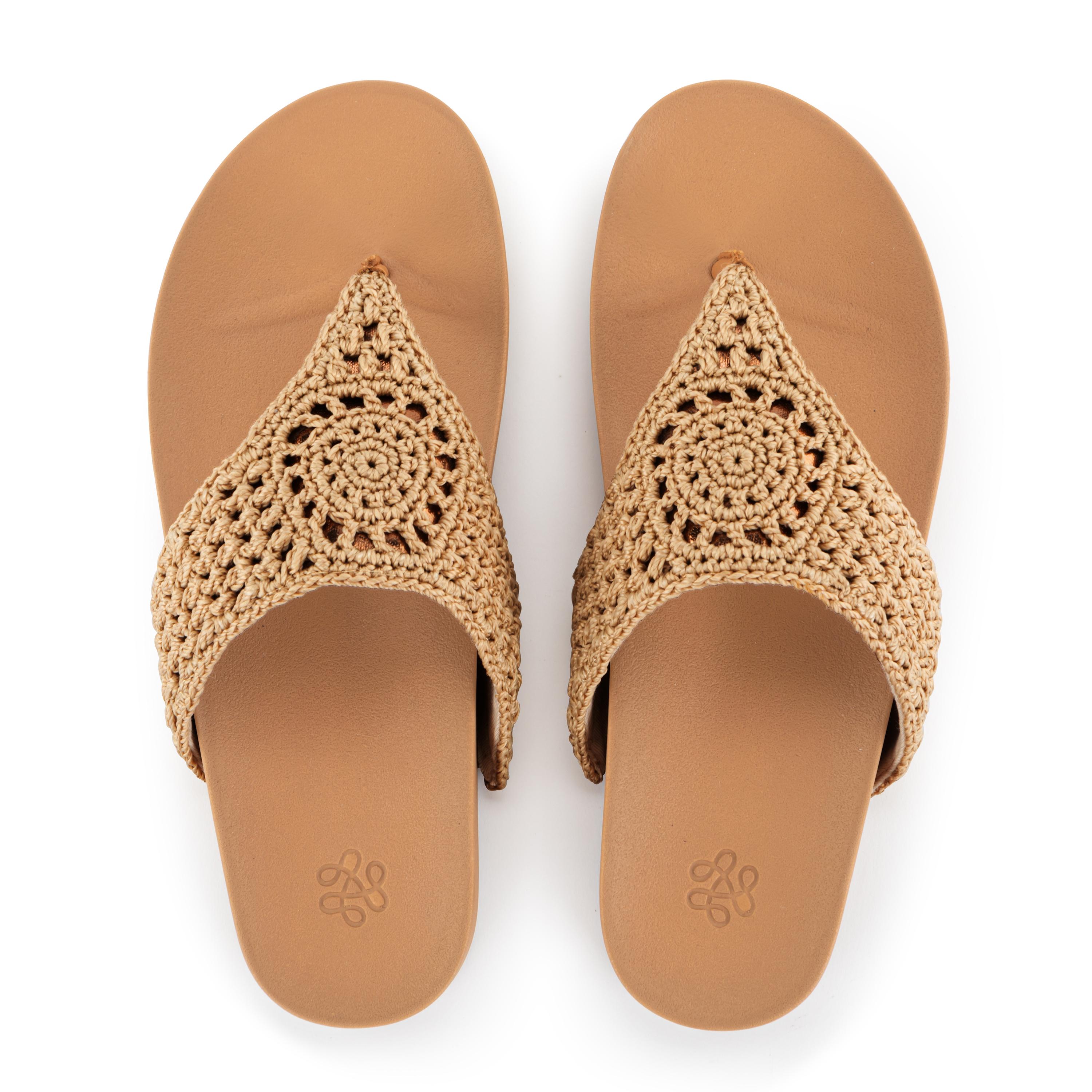 The Sak Everly Sandal - Hand Crochet - Bamboo Medallion
