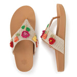 The Sak Everly Sandal - Hand Crochet - Flower Ecru