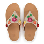 The Sak Everly Sandal - Hand Crochet - Flower Ecru