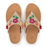 The Sak Everly Sandal - Hand Crochet - Flower Ecru