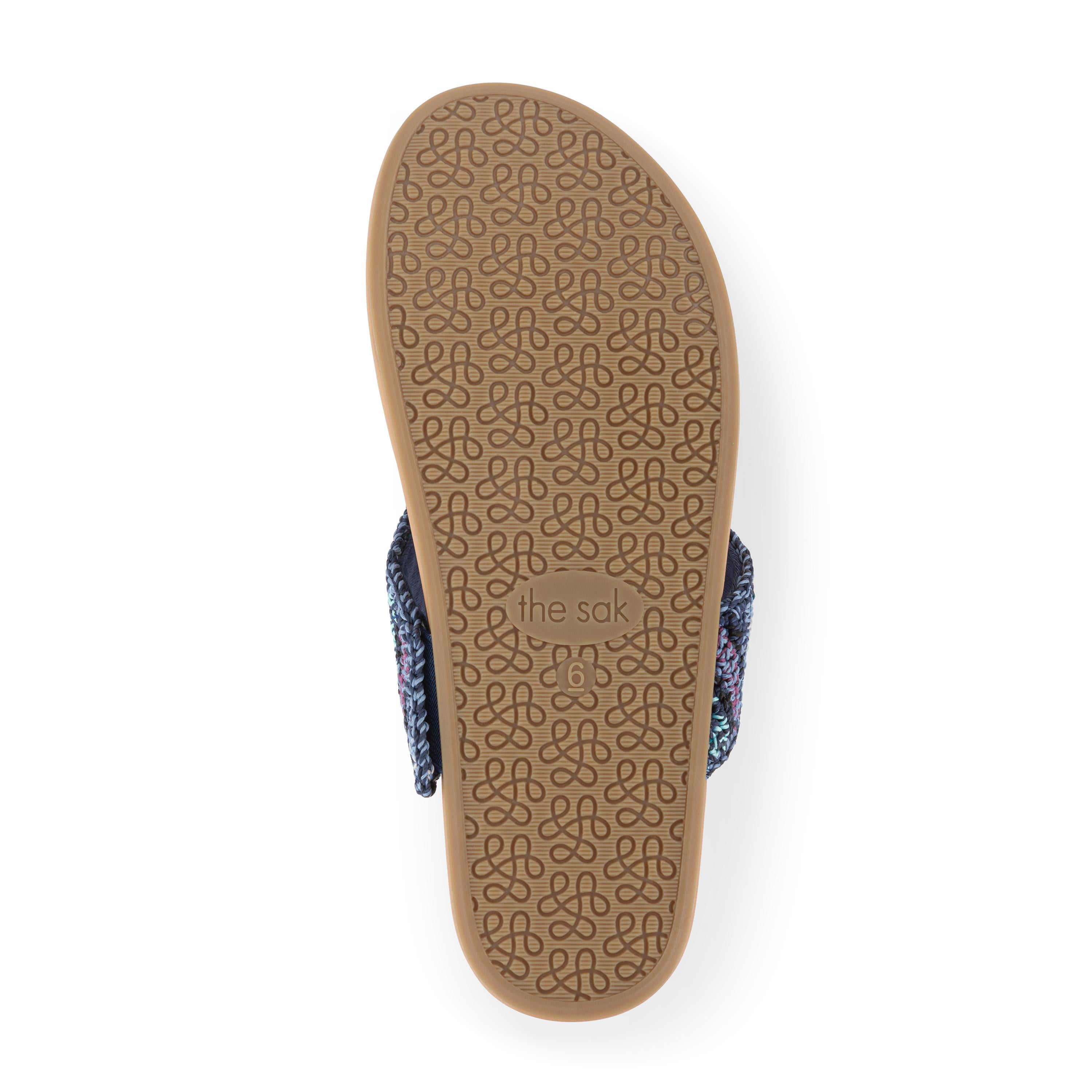 The Sak Everly Sandal - Hand Crochet - Lapis Stripe
