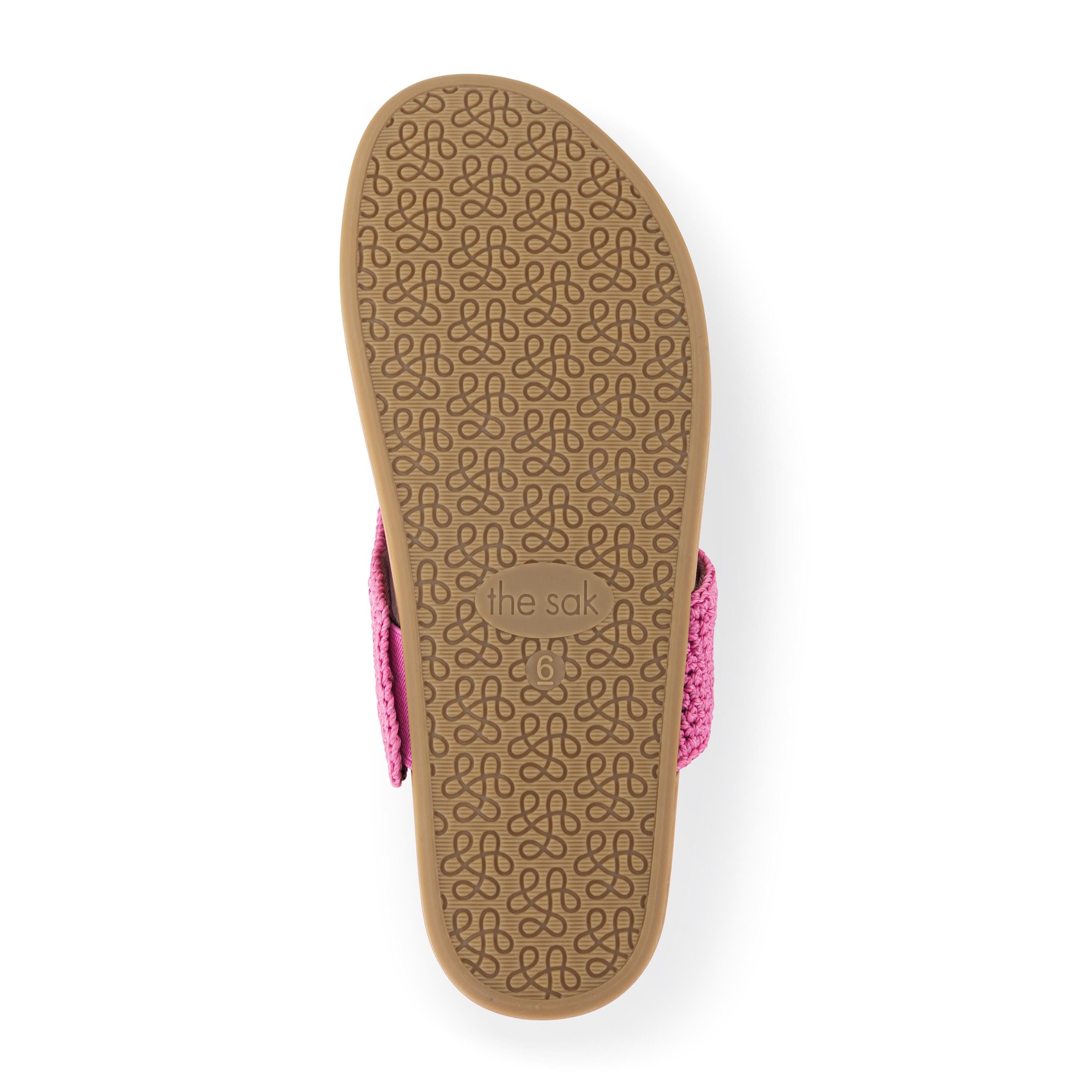 The Sak Everly Sandal - Hand Crochet - Pink Cherries