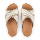 The Sak Penelope Sandal - Leather - Stone Neutral Seminyak