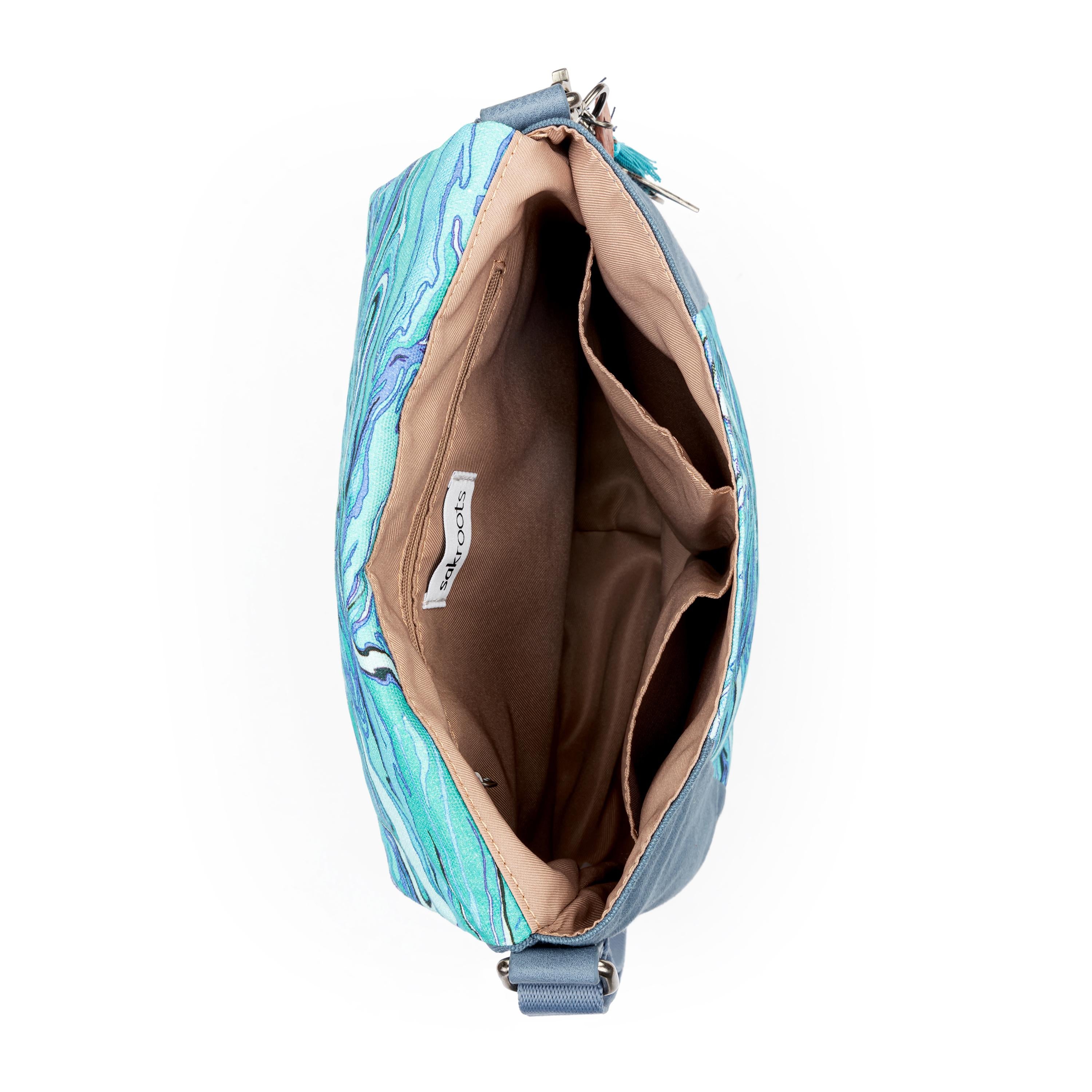 Sakroots Foldover Crossbody - Canvas - Reef Water Nation