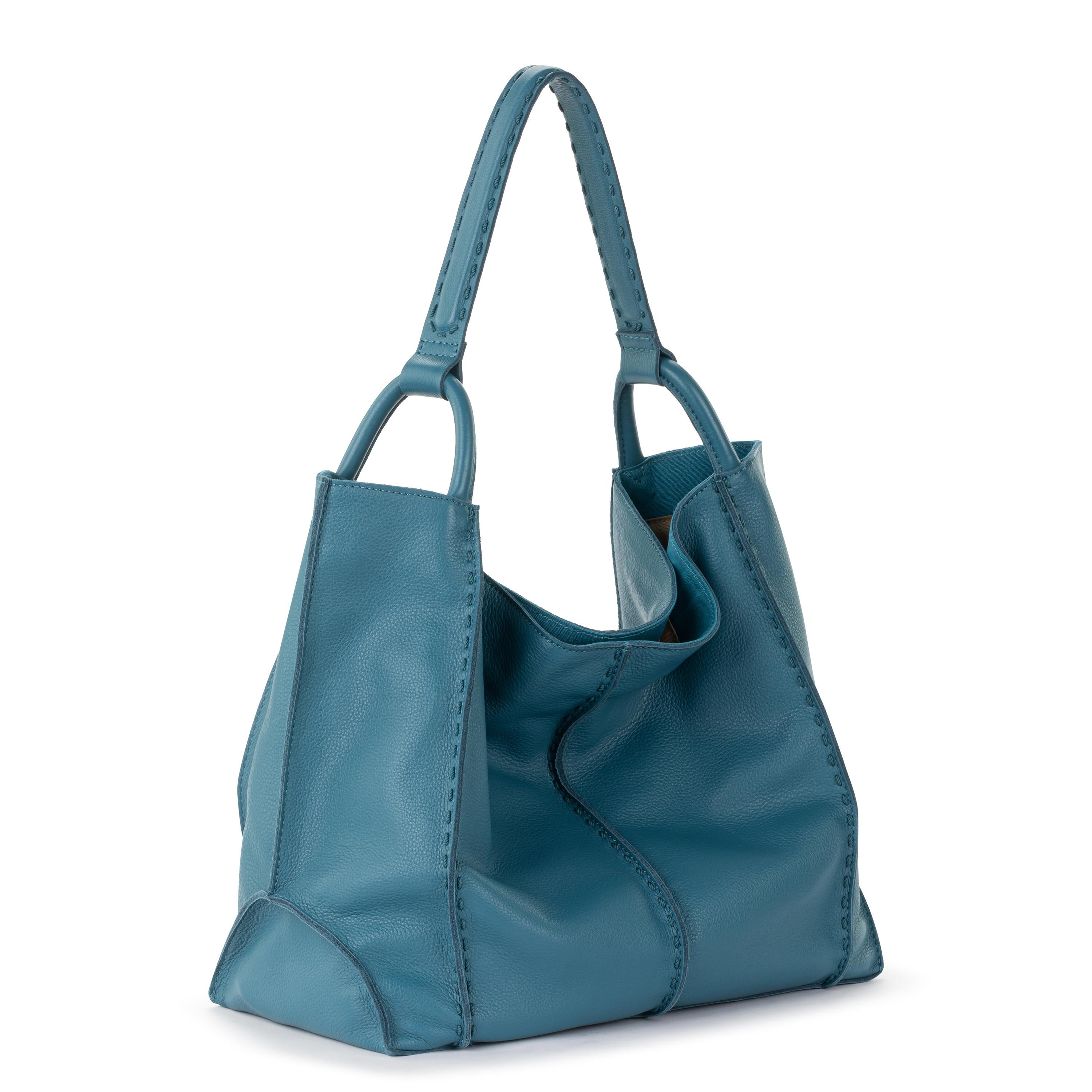 The Sak Los Feliz Large Tote - Leather - Lagoon