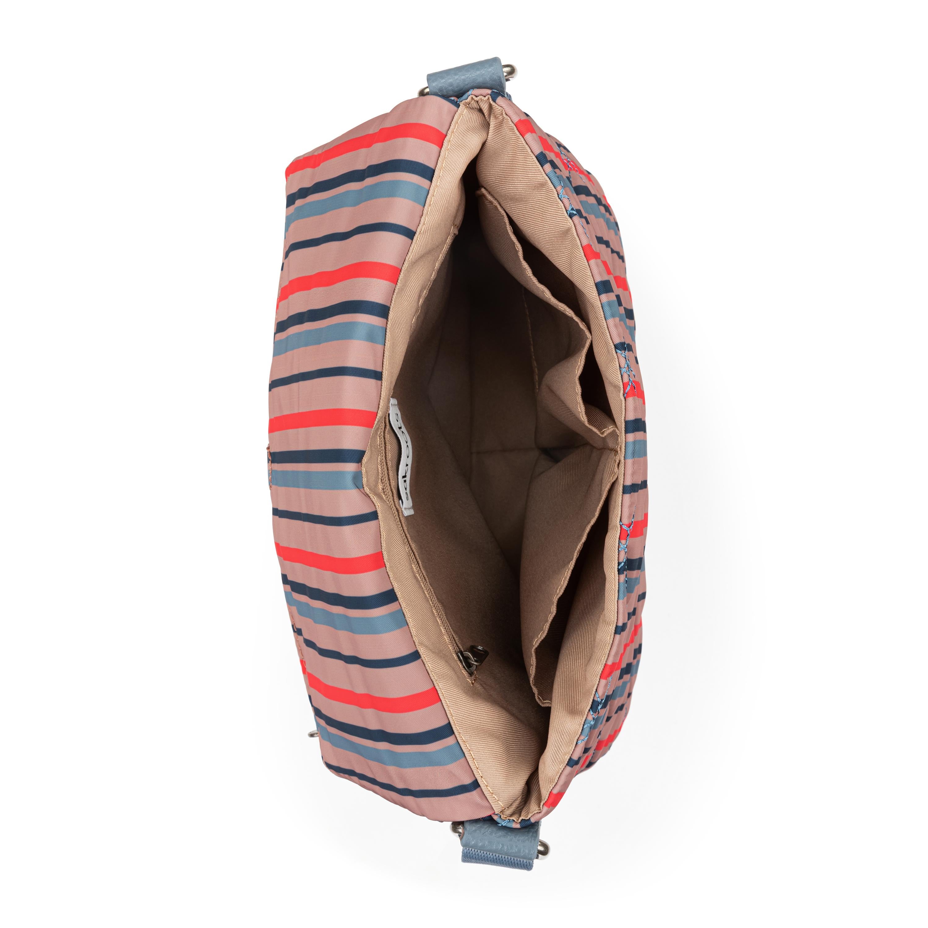 Sakroots Foldover Crossbody - EcoTwill - Vintage Multi Stripe Diamond Quilted
