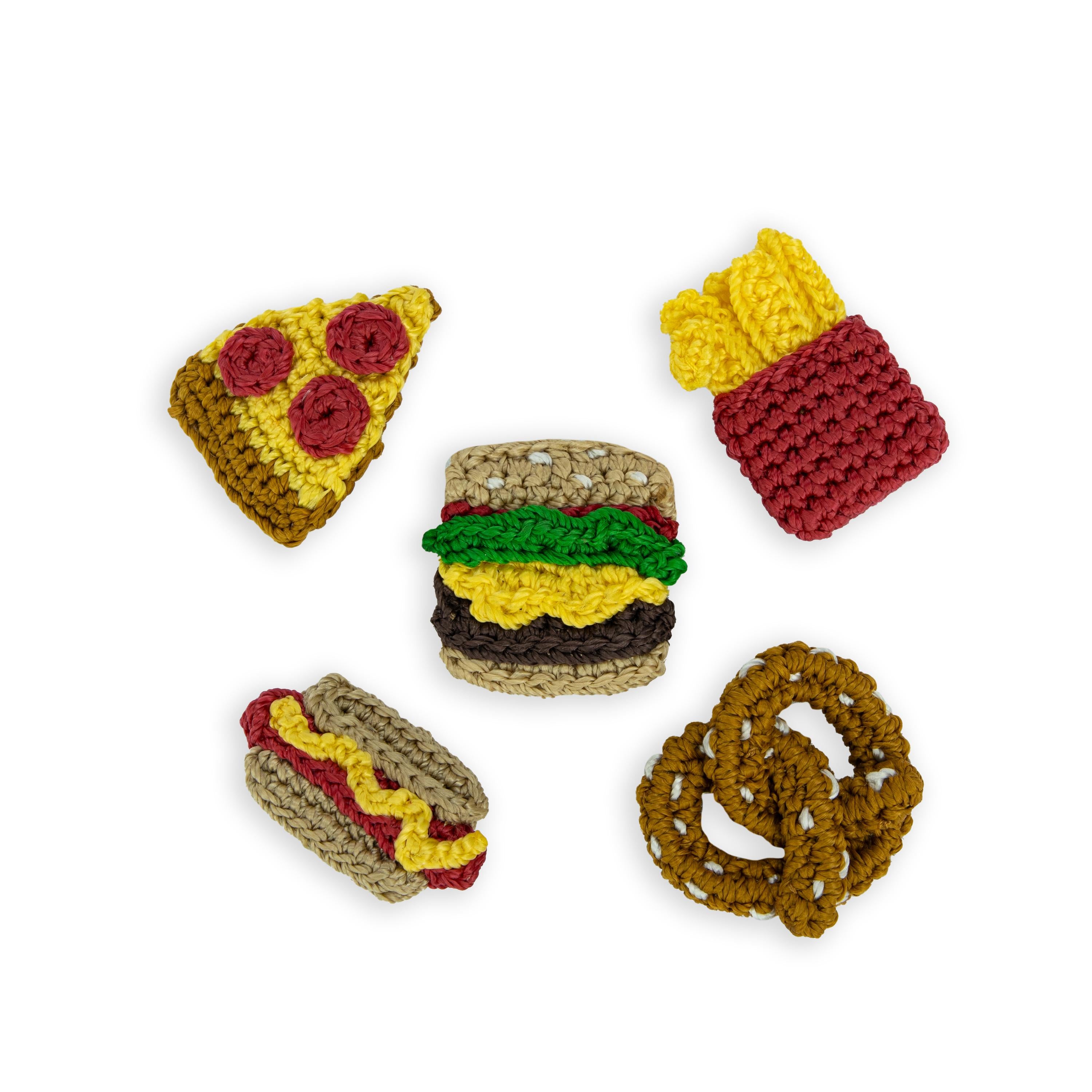 The Sak Yarnicharmz 5 Pack - Hand Crochet - Fast Food