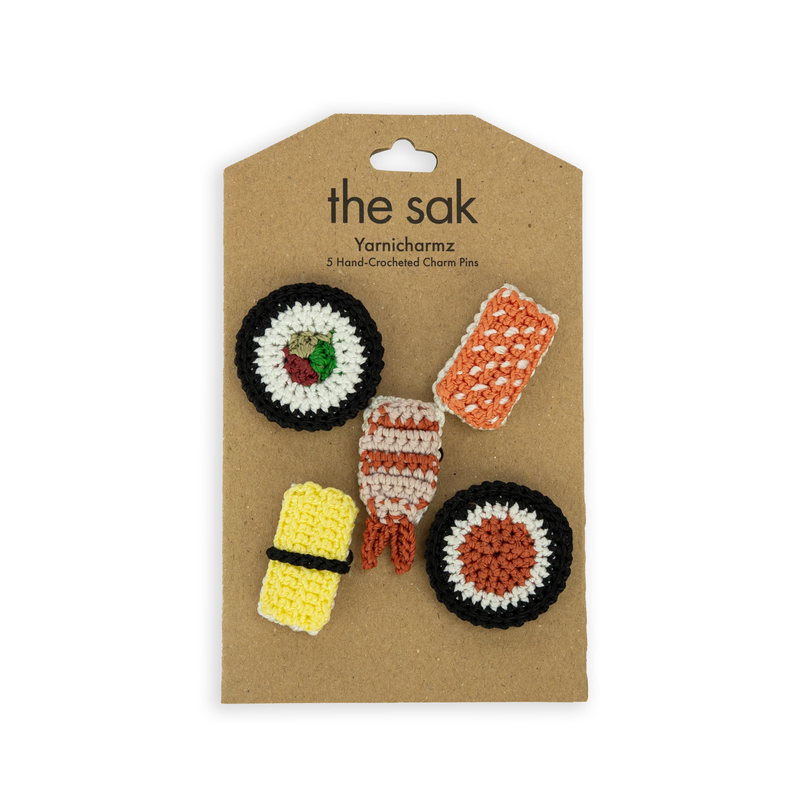 The Sak Yarnicharmz 5 Pack - Hand Crochet - Sushi