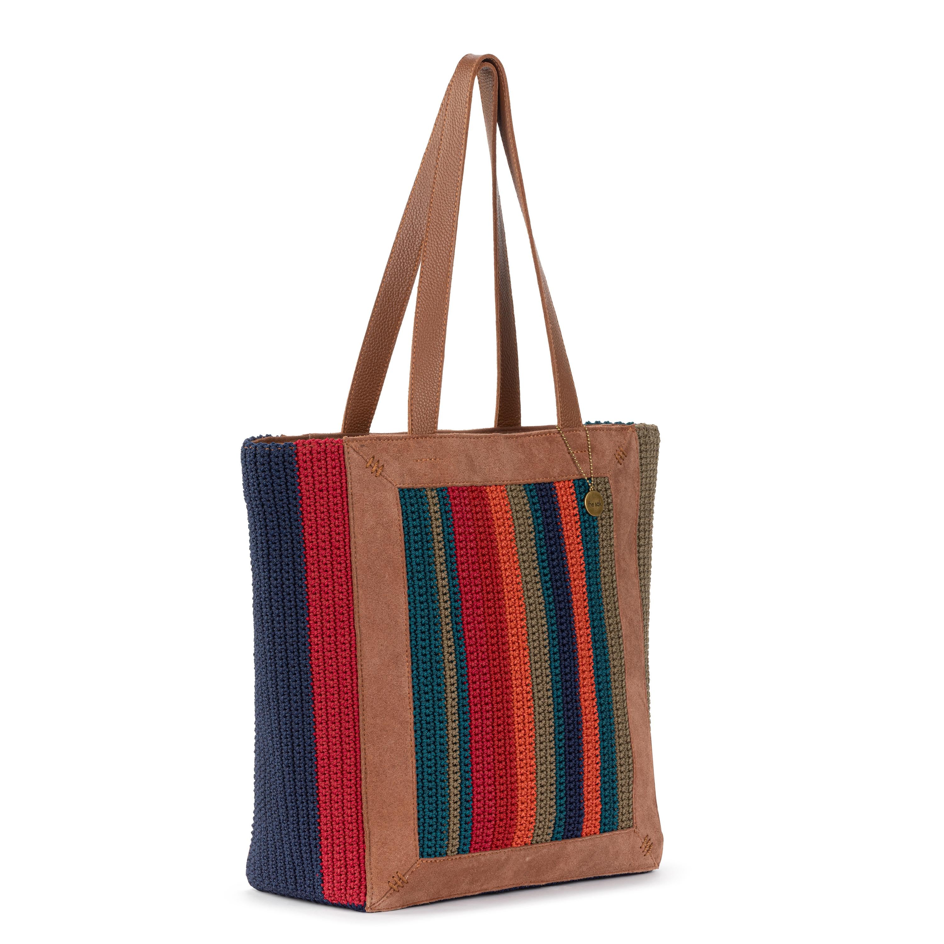 The Sak Lanie Market Tote - Hand Crochet - Serape Stripe