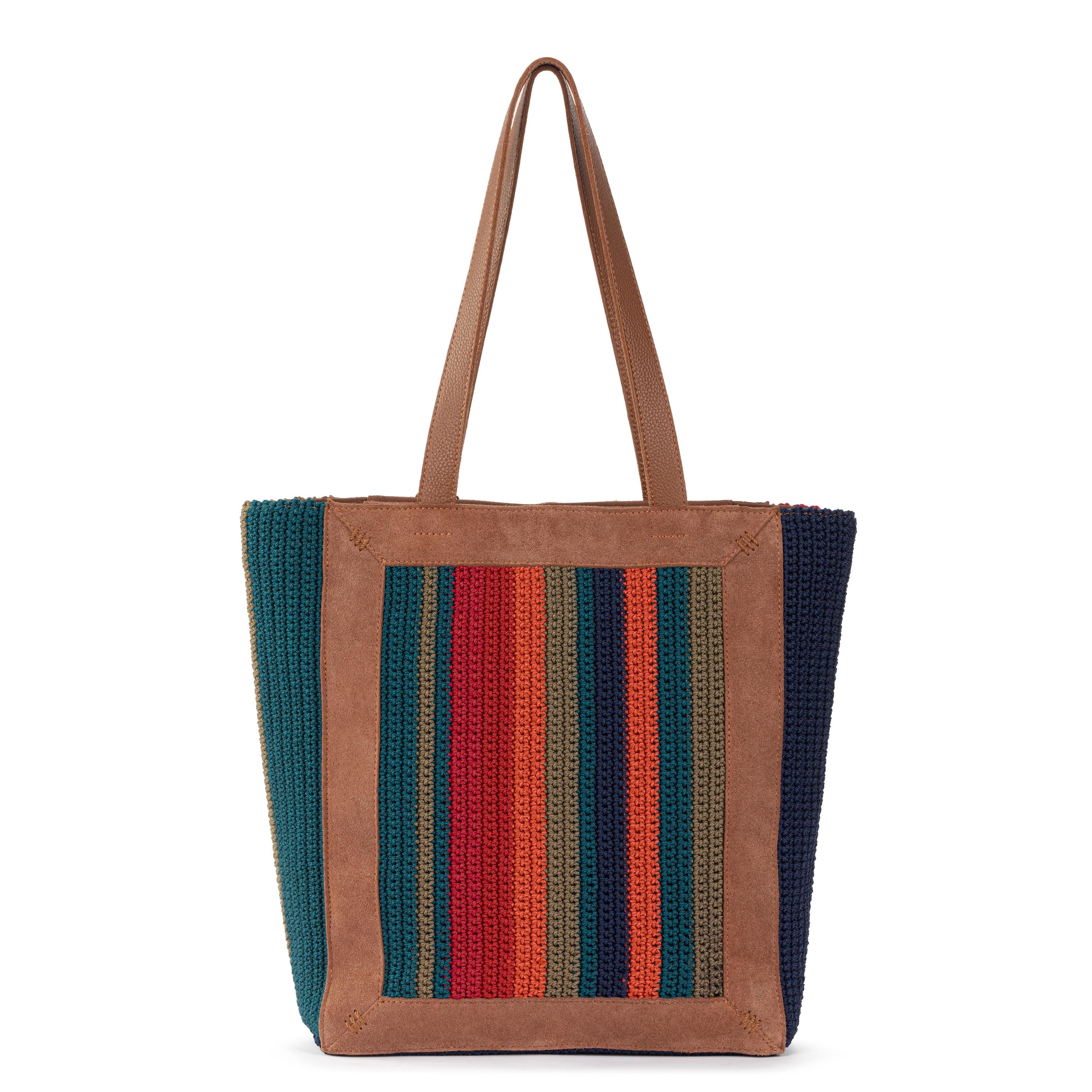 The Sak Lanie Market Tote - Hand Crochet - Serape Stripe