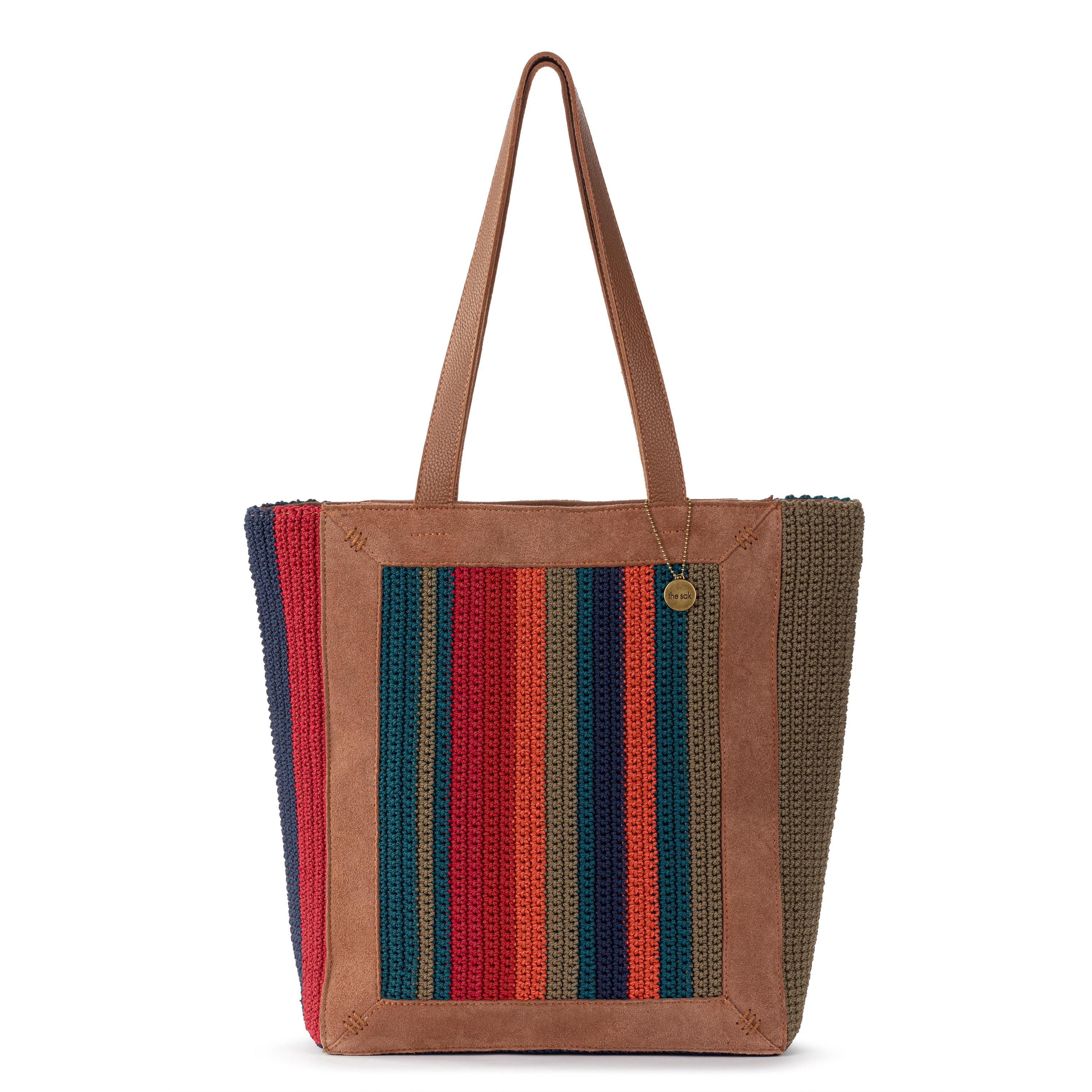 The Sak Lanie Market Tote - Hand Crochet - Serape Stripe