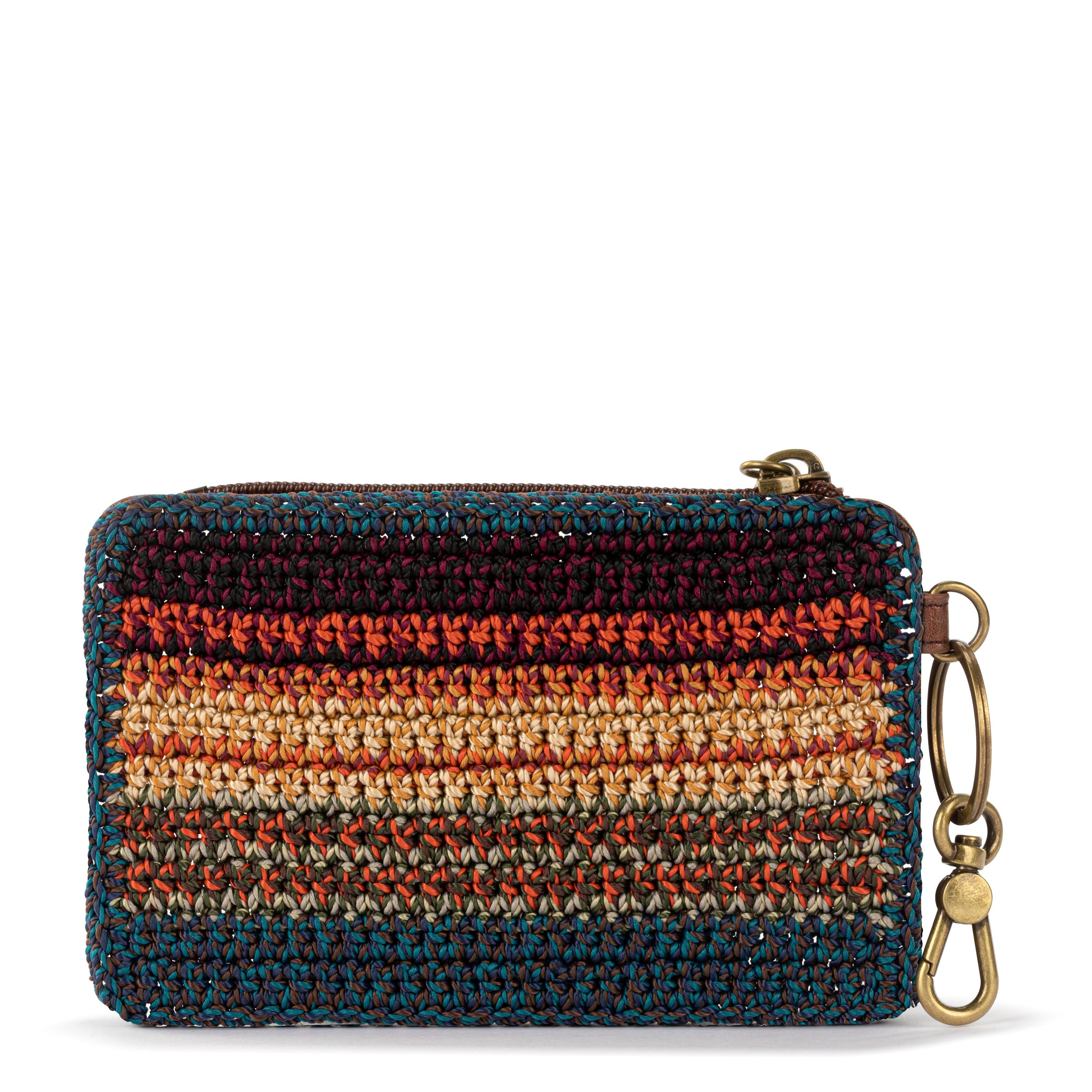 The Sak Encino Essential Wallet - Hand Crochet - Woodland Stripe