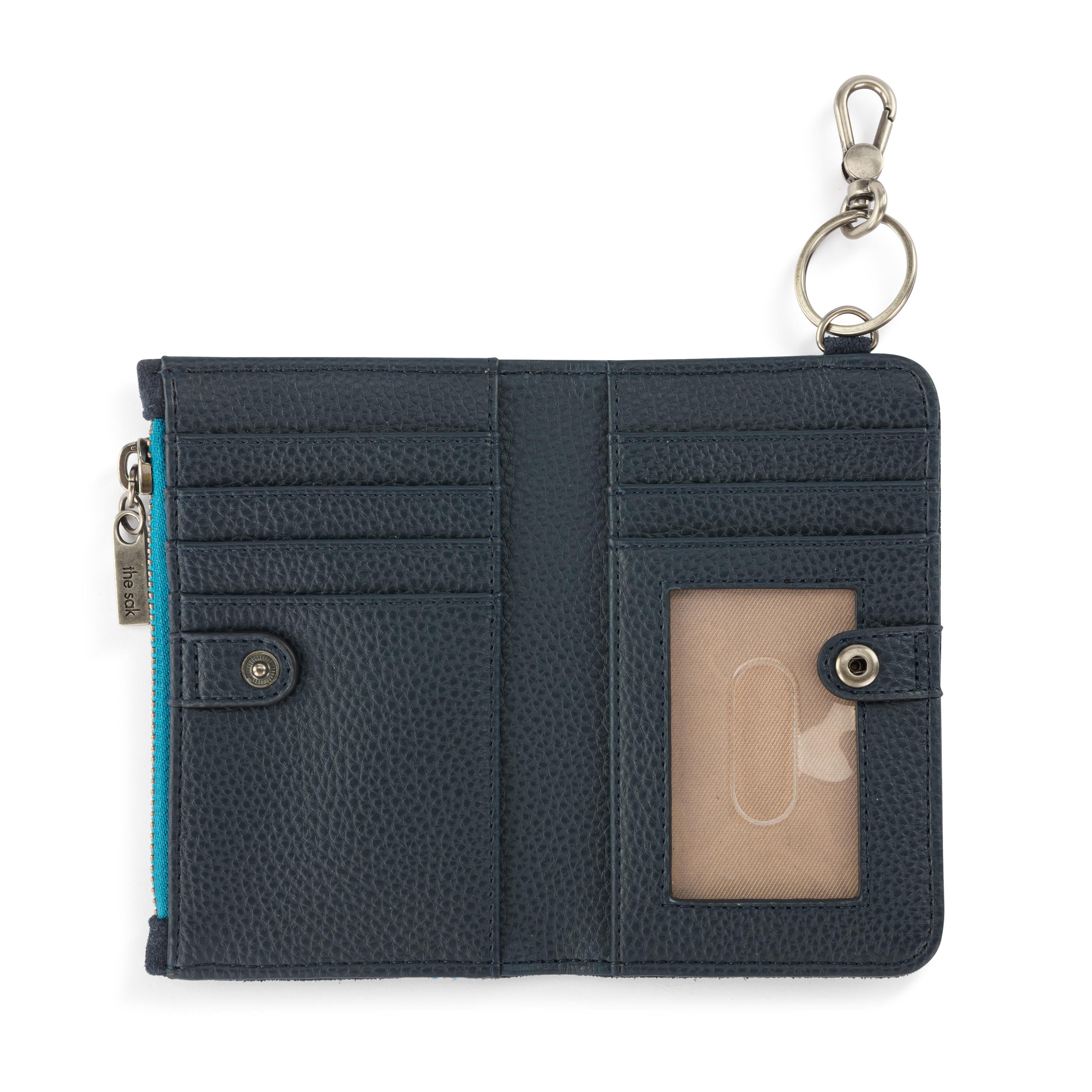 The Sak Encino Essential Wallet - Leather - Indigo Suede