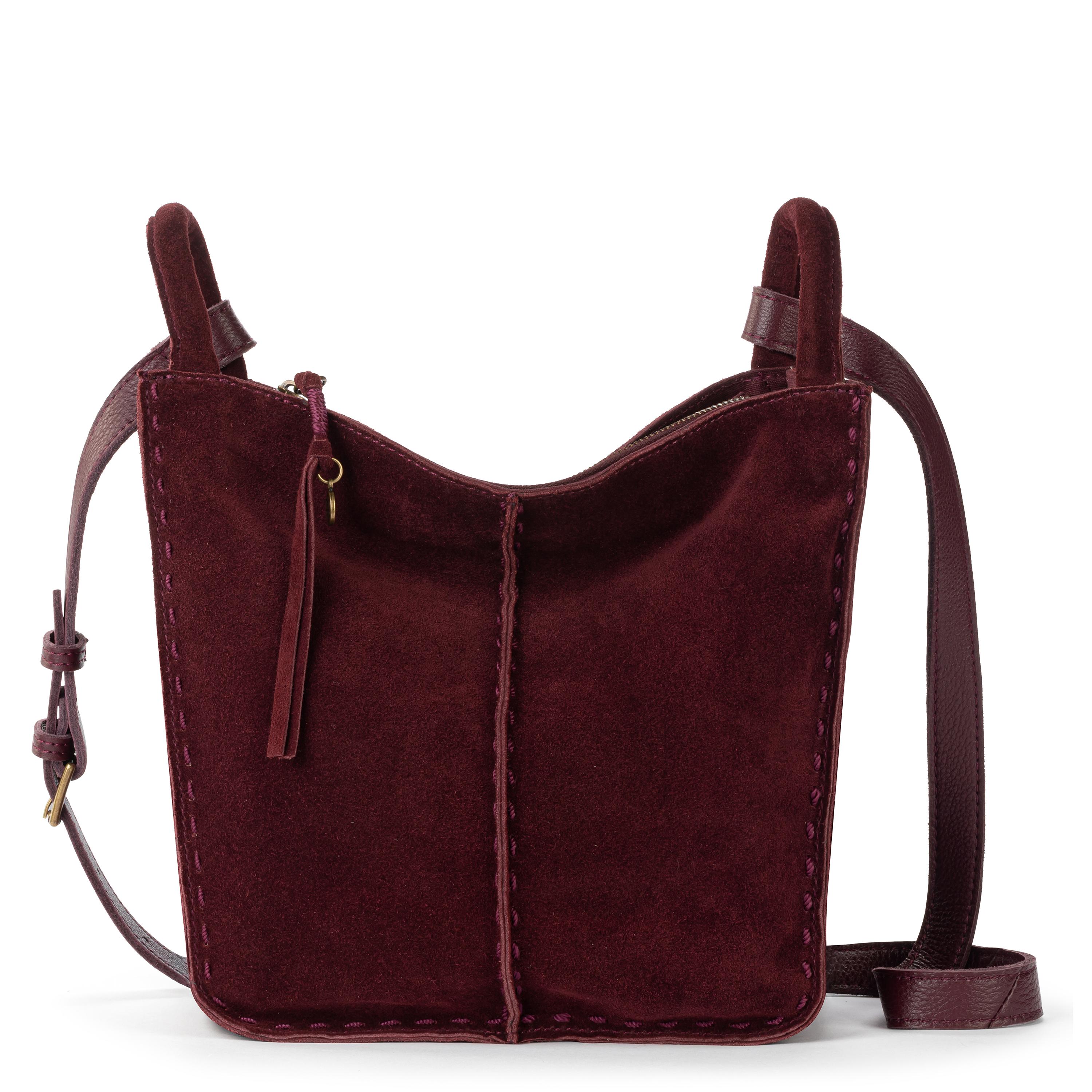 The Sak Los Feliz Crossbody - Leather - Black Cherry Suede