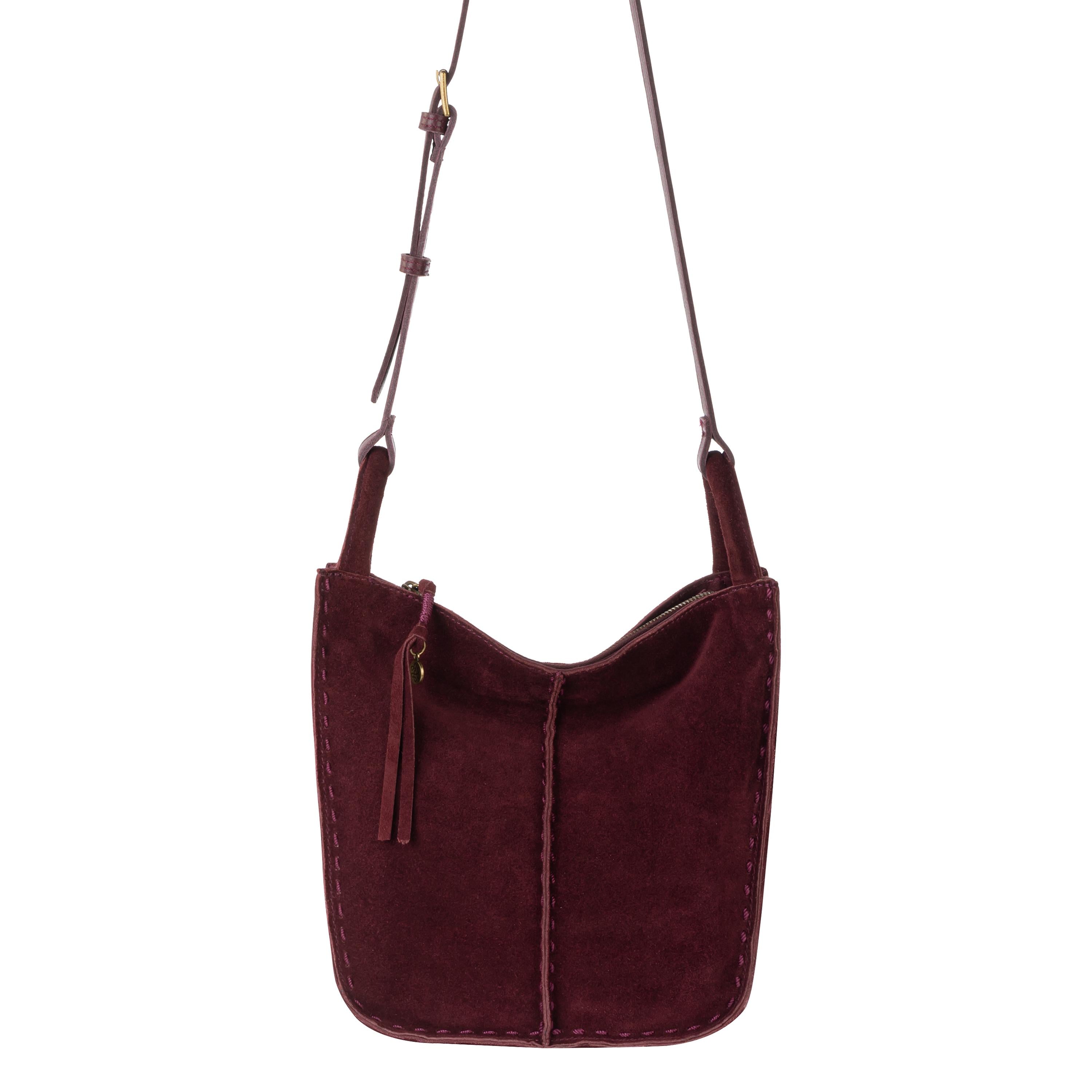 The Sak Los Feliz Crossbody - Leather - Black Cherry Suede