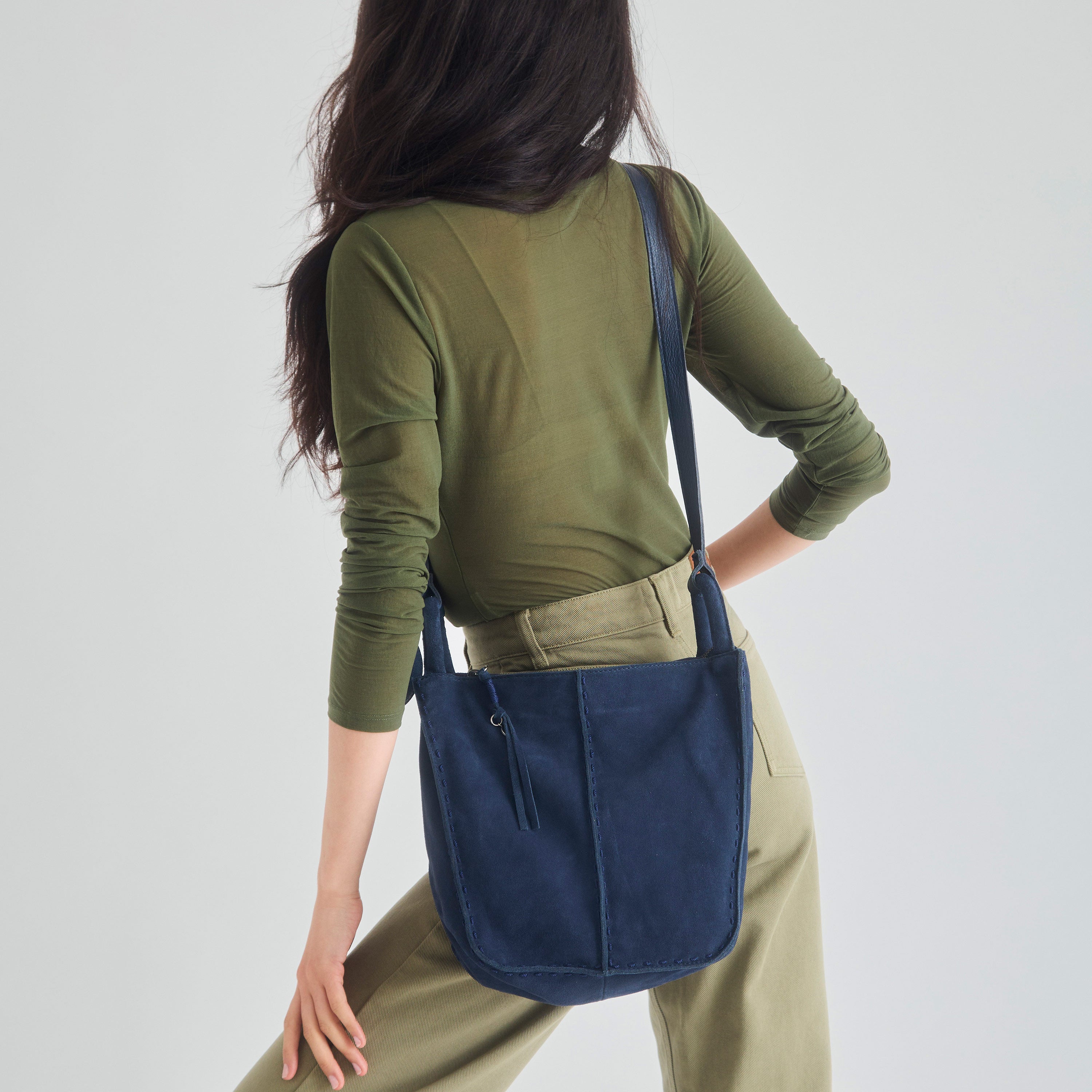 The Sak Los Feliz Crossbody - Leather - Indigo Suede