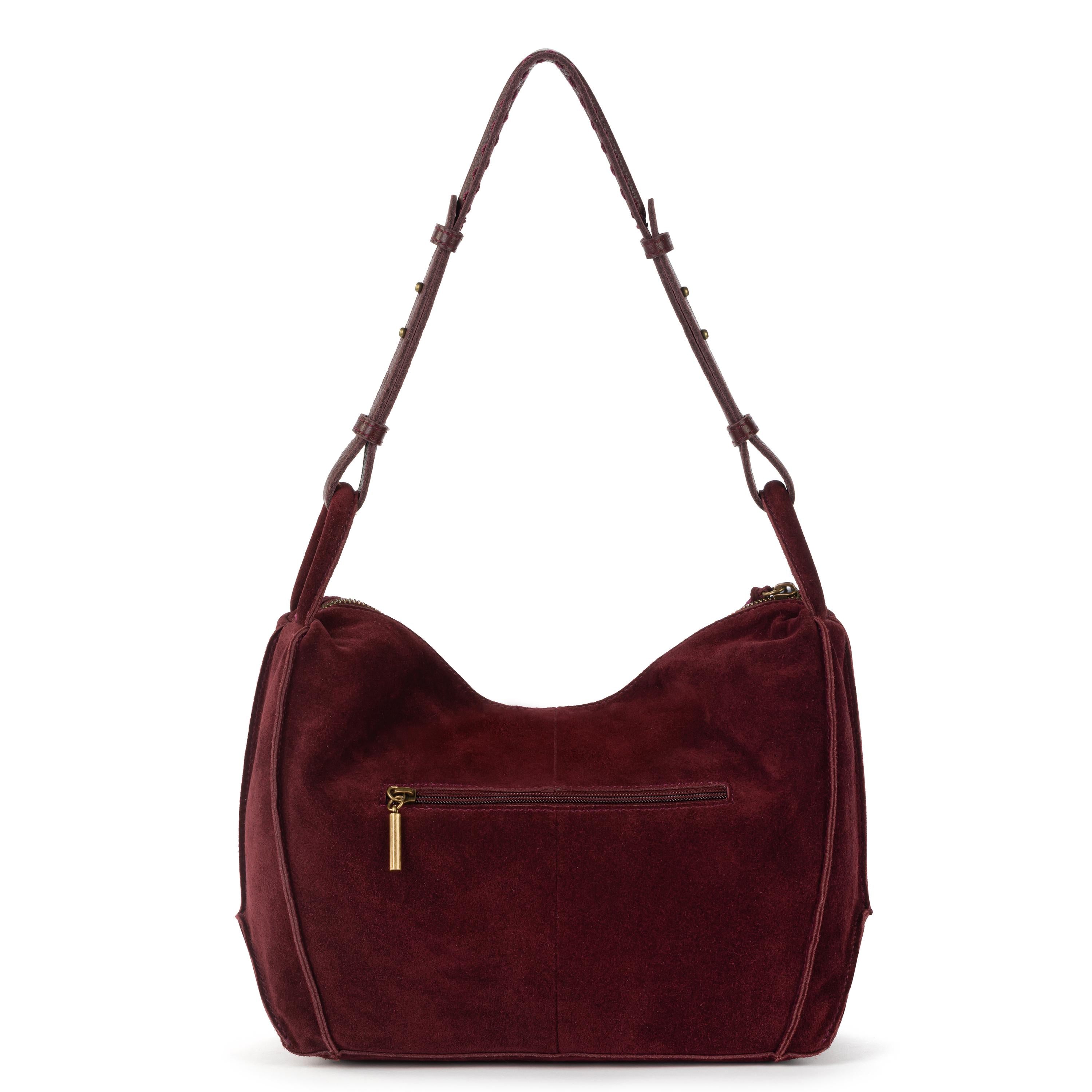The Sak Los Feliz Hobo - Leather - Black Cherry Suede