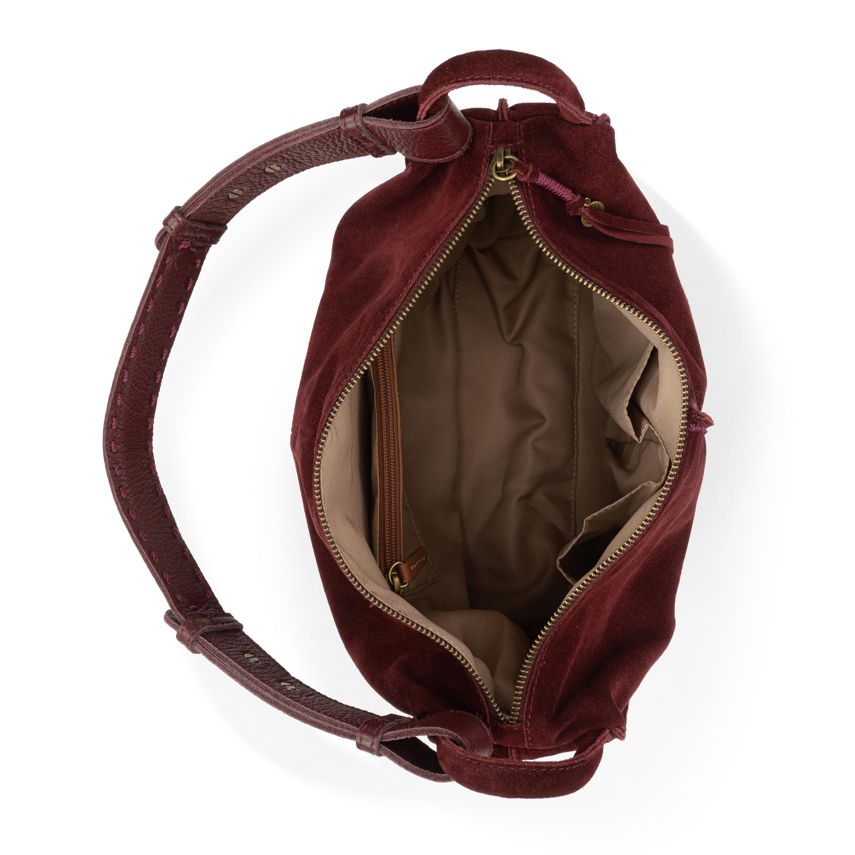 The Sak Los Feliz Hobo - Leather - Black Cherry Suede