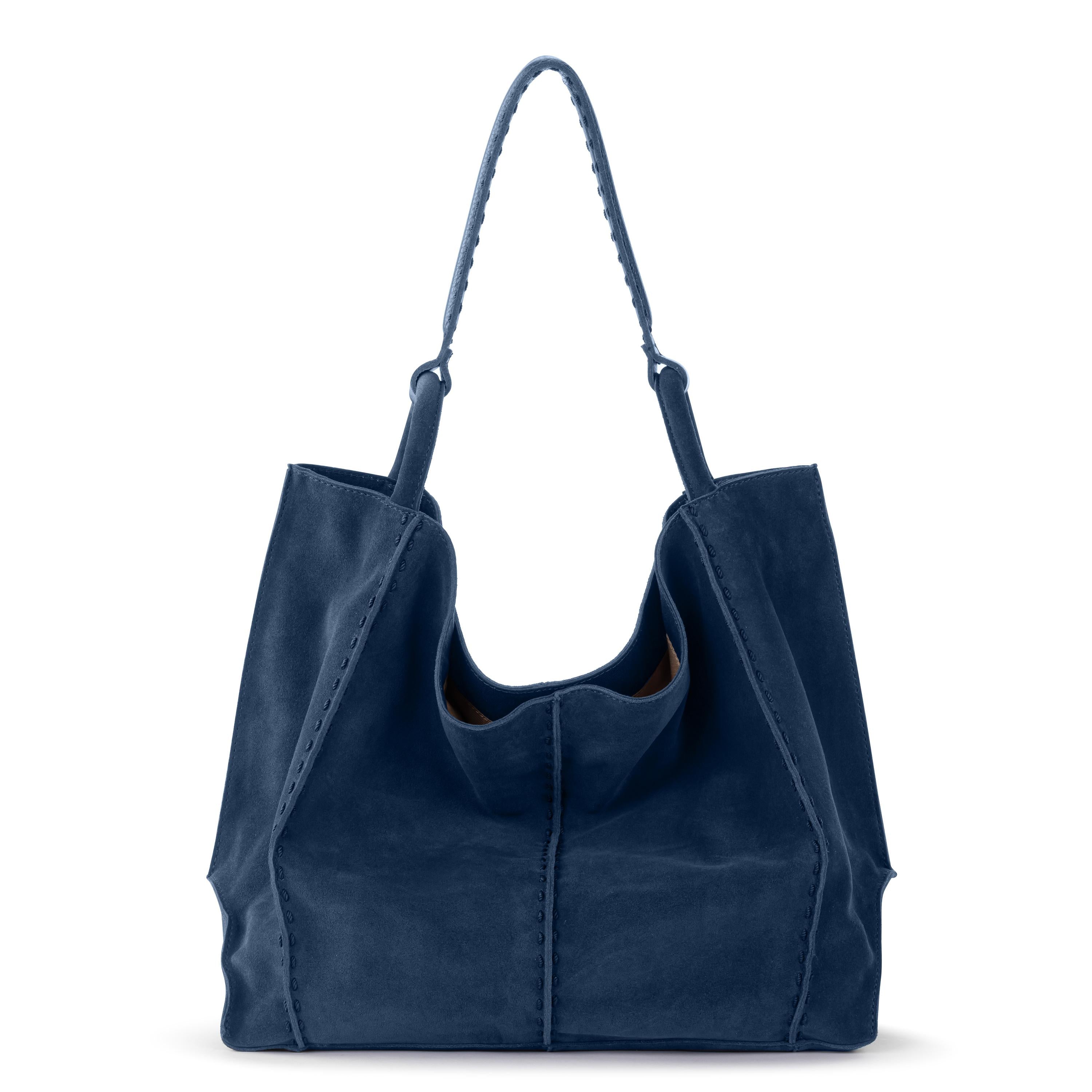 The Sak Los Feliz Large Tote - Leather - Indigo Suede