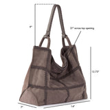 The Sak Los Feliz Large Tote - Leather - Mushroom Suede Patch