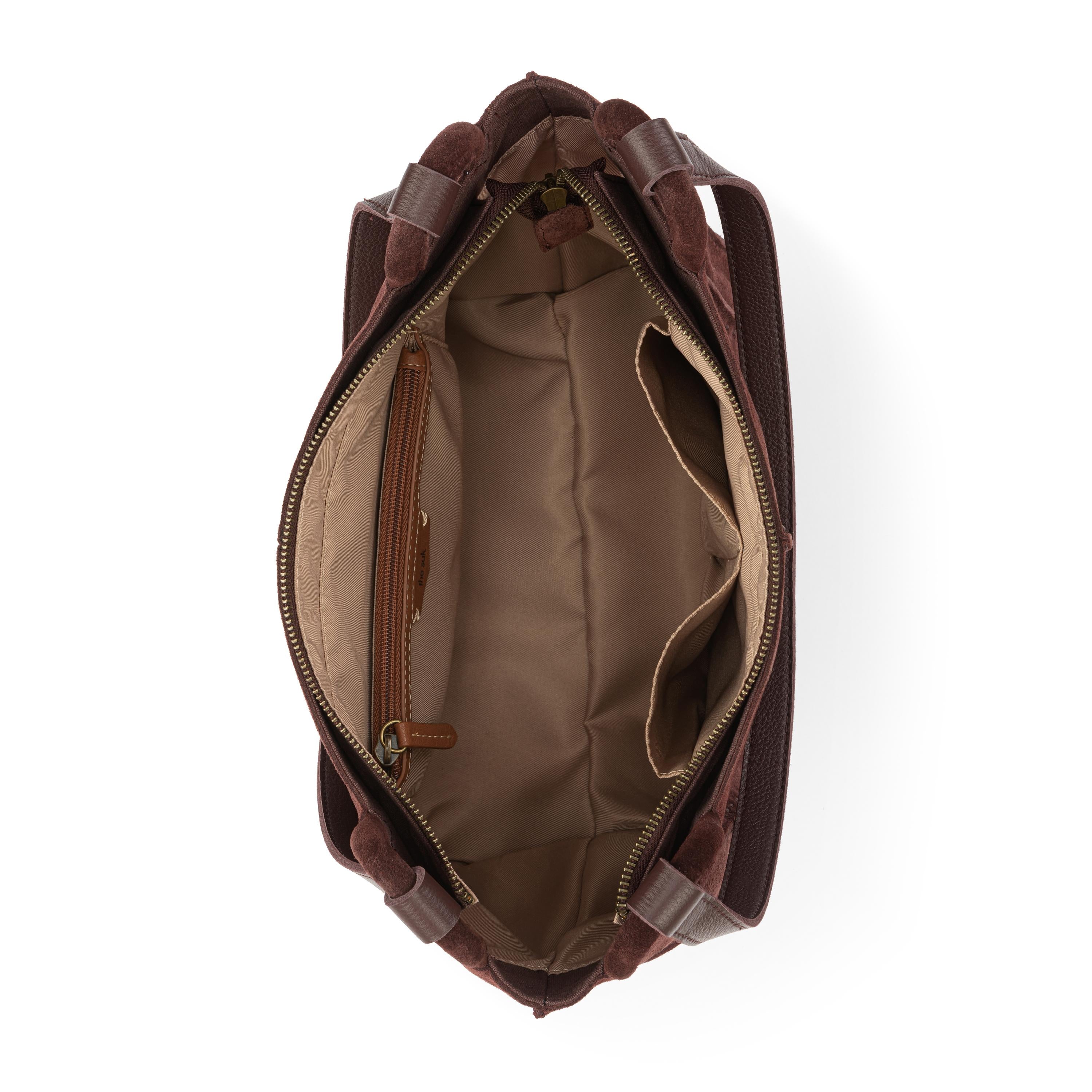 The Sak Los Feliz Satchel - Leather - Mahogany Suede