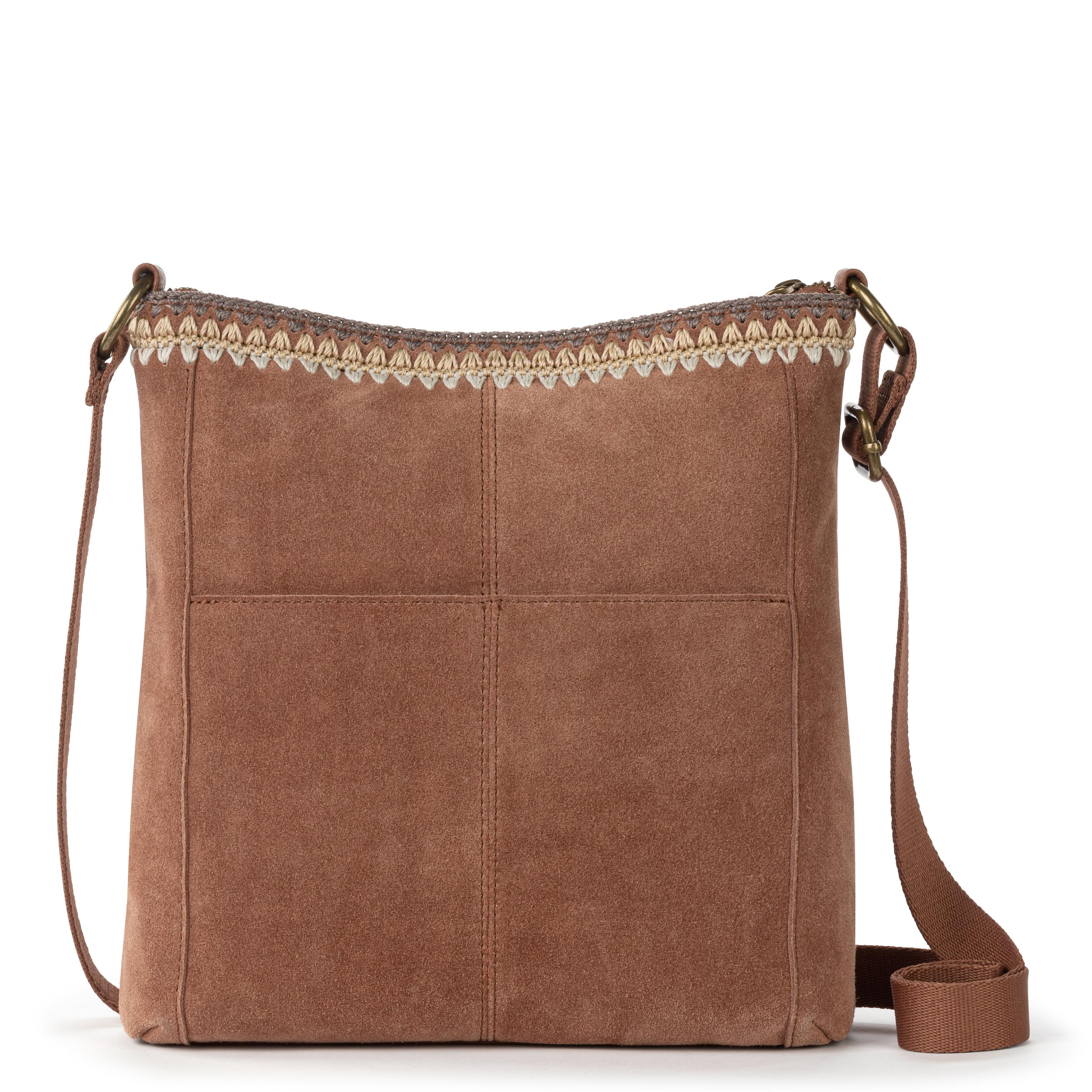 The Sak Lucia Crossbody - Leather - Tobacco Suede Blanket Stitch