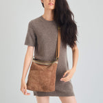 The Sak Lucia Crossbody - Leather - Tobacco Suede Blanket Stitch