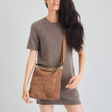 The Sak Lucia Crossbody - Leather - Tobacco Suede Blanket Stitch