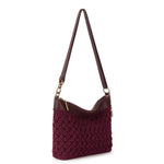 The Sak Lumi Crossbody - Hand Crochet - Black Cherry Cozy Weave