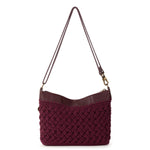 The Sak Lumi Crossbody - Hand Crochet - Black Cherry Cozy Weave