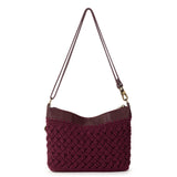 The Sak Lumi Crossbody - Hand Crochet - Black Cherry Cozy Weave