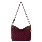The Sak Lumi Crossbody - Hand Crochet - Black Cherry Cozy Weave